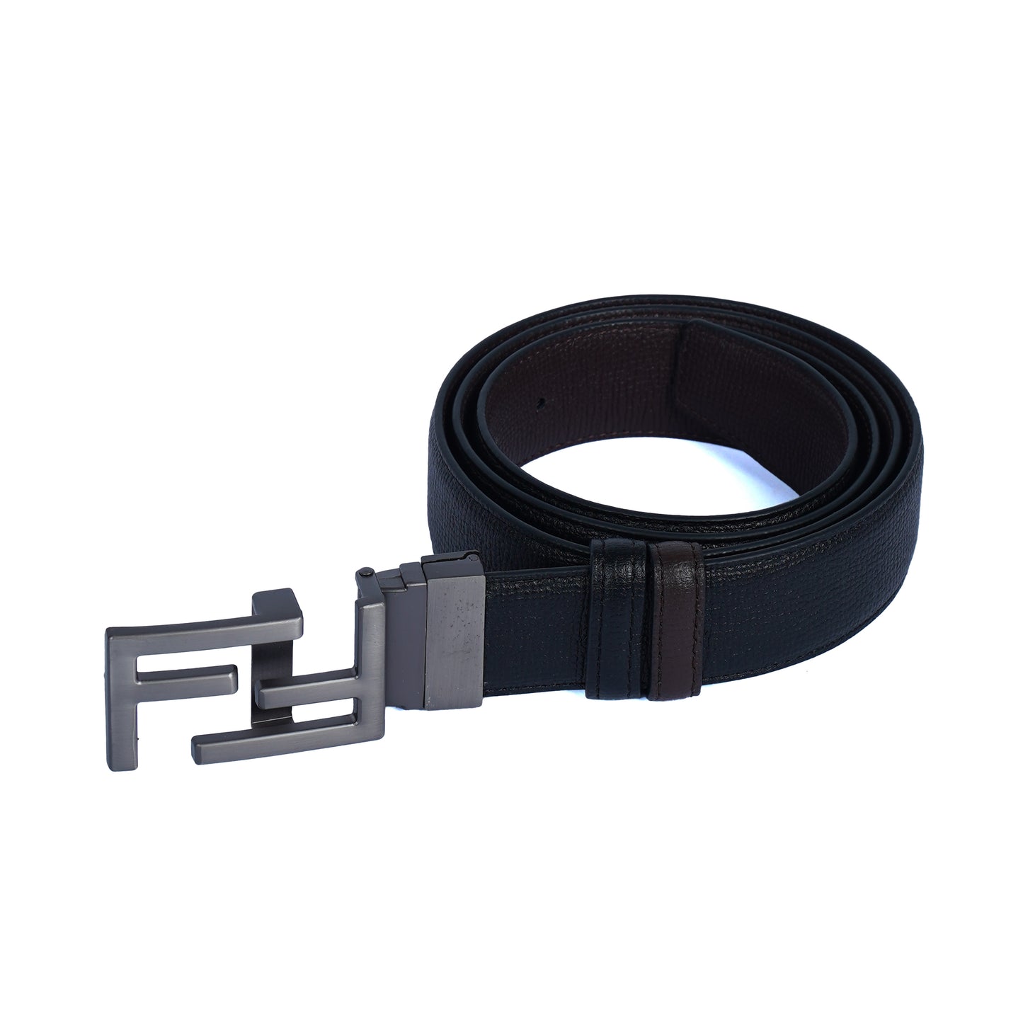 Leather Belt fendi ( Black / Brown )