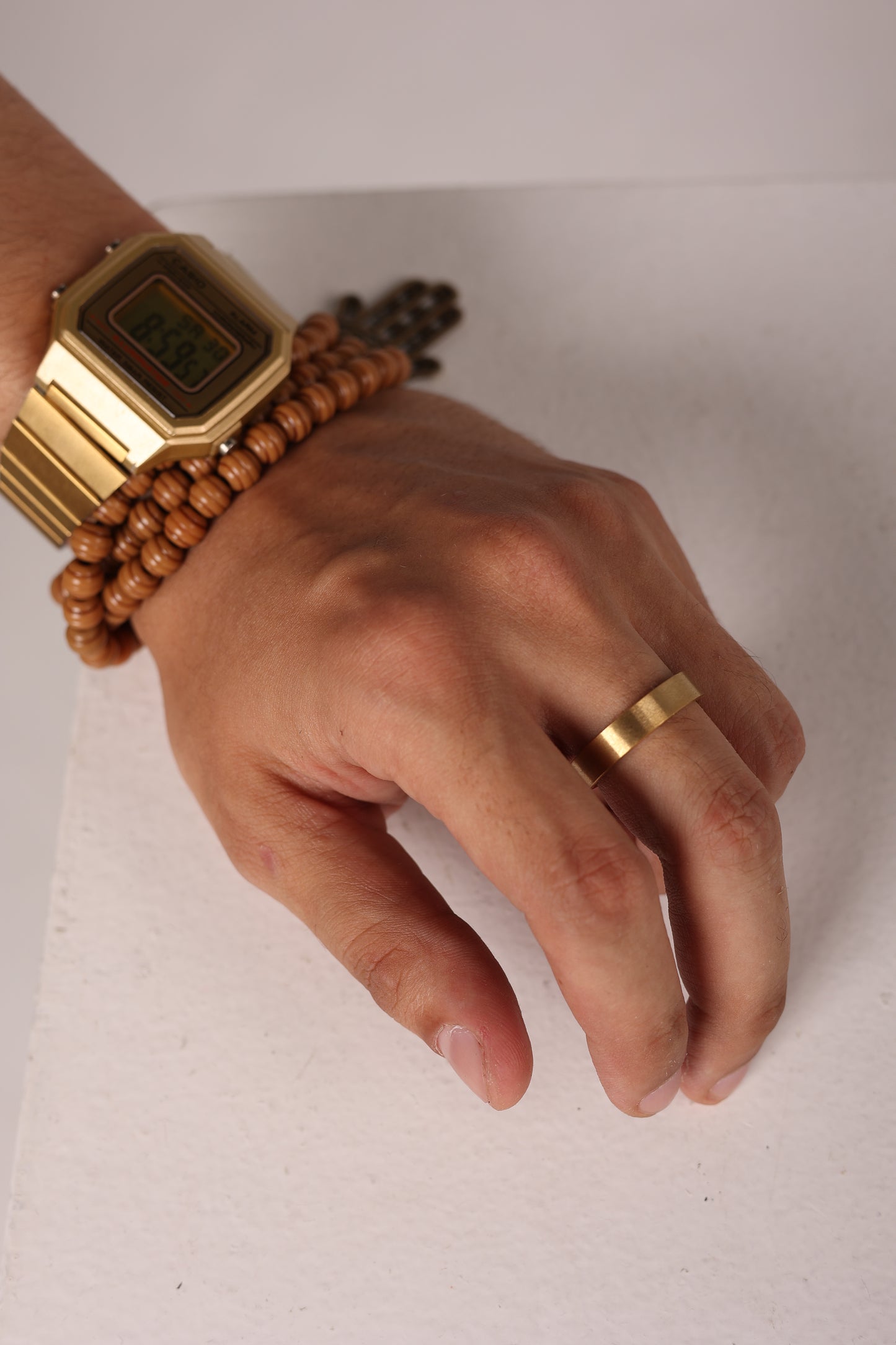 Gold Erect Band Ring