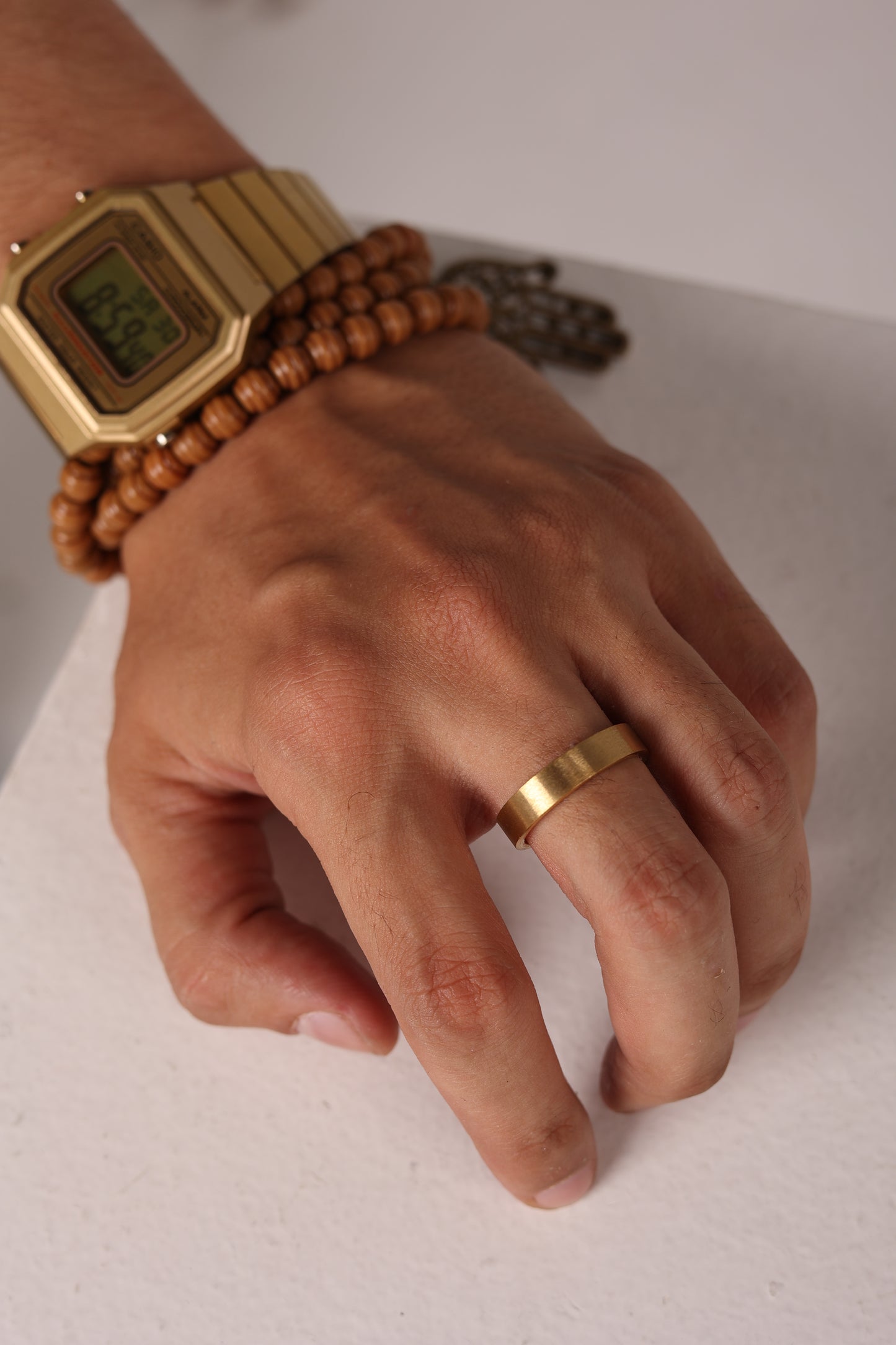 Gold Erect Band Ring
