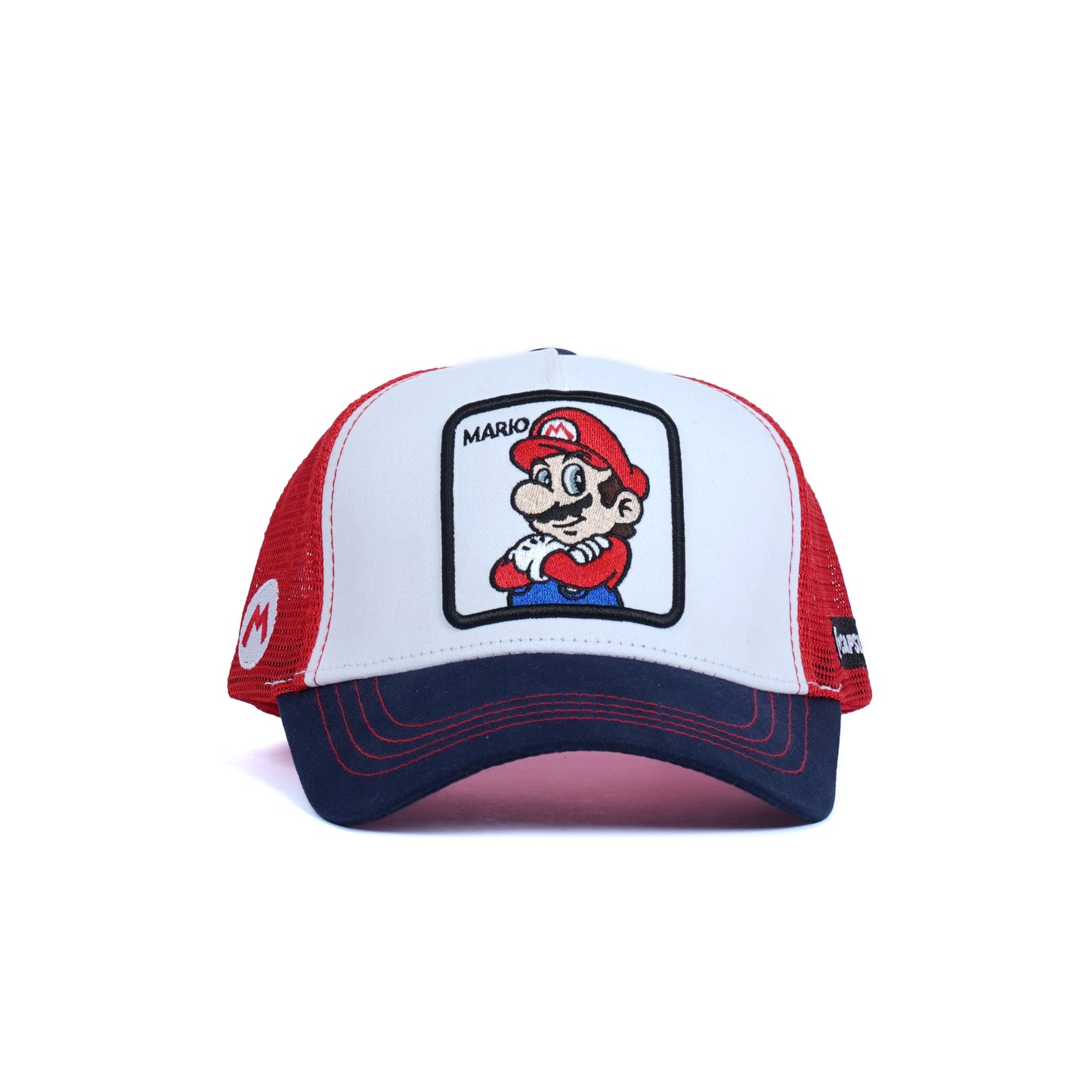 Unisex Mesh Cap with Printed Super Mario (Blue / Red)