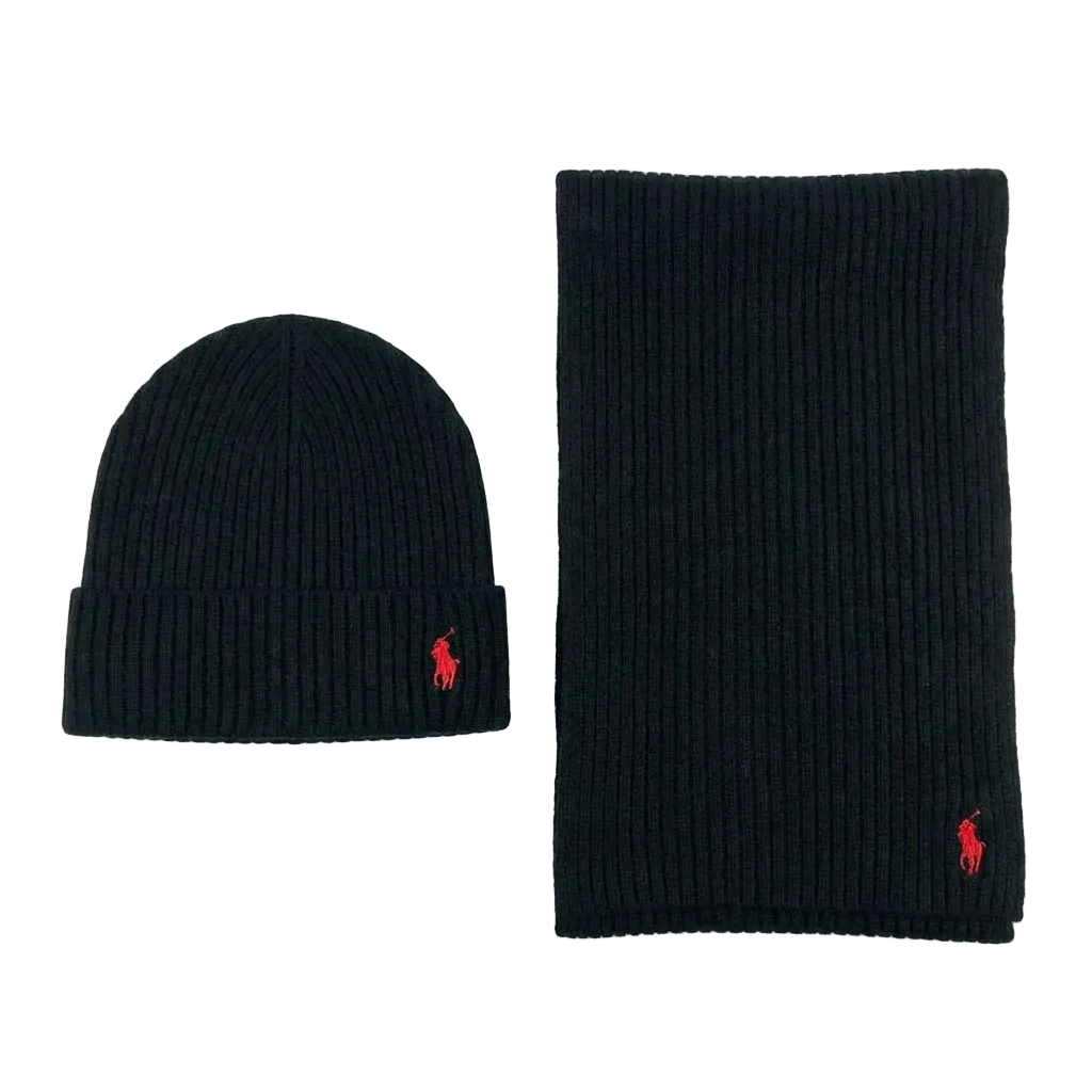 POLO Knitted Hat & Scarf