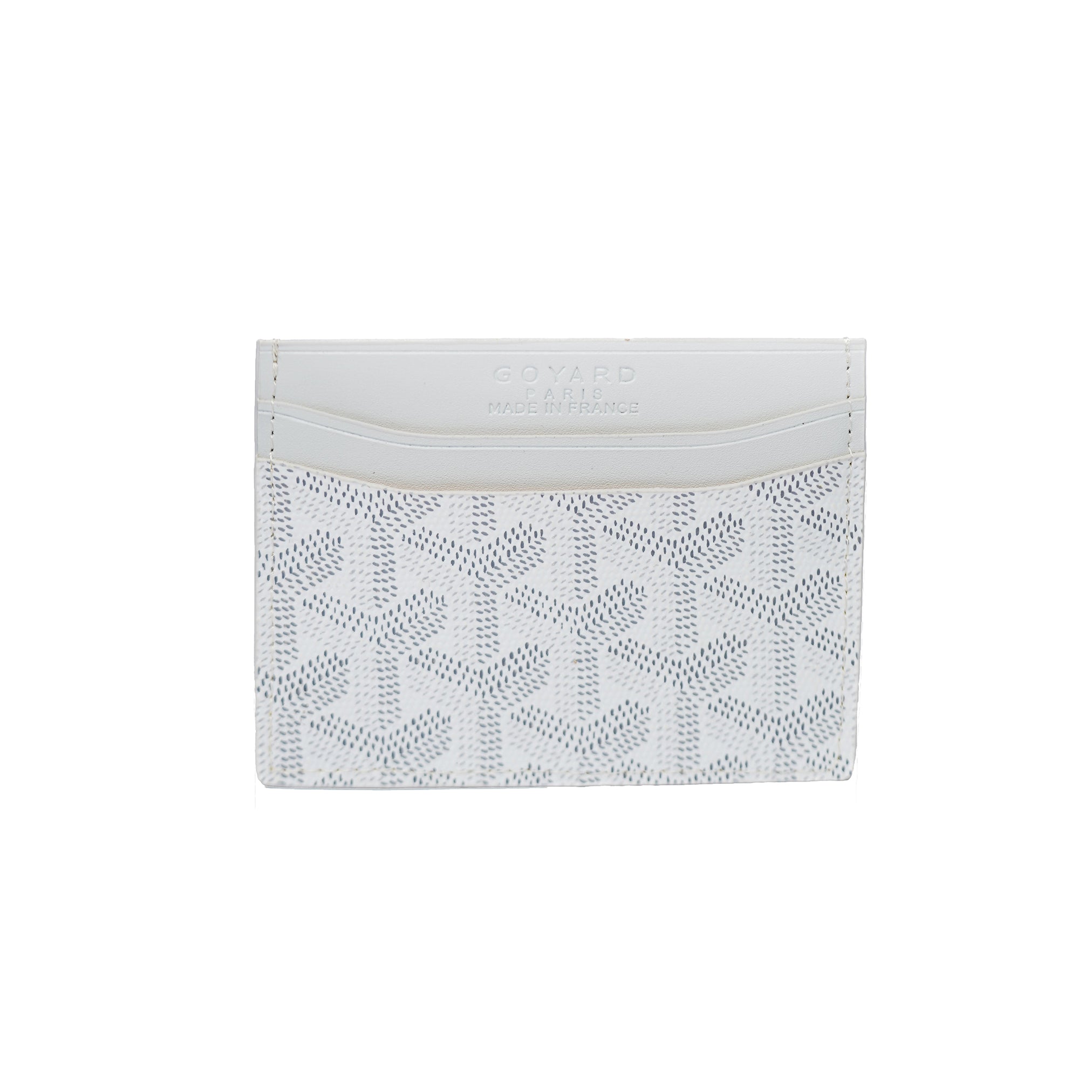 GoYard White Leather Card Holder Breaking Bazaar GoYard White Leather Card Holder Breaking Bazaar