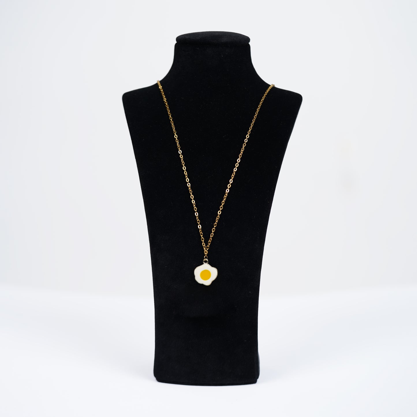 Satellite Gold Necklace With Egg Pendent