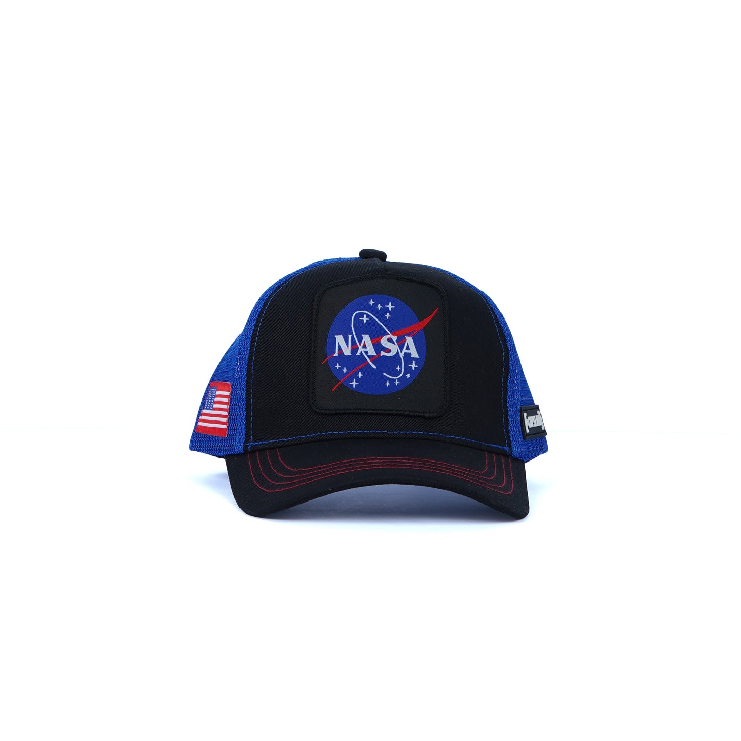 Unisex Mesh Cap With Nasa (Black / Blue )