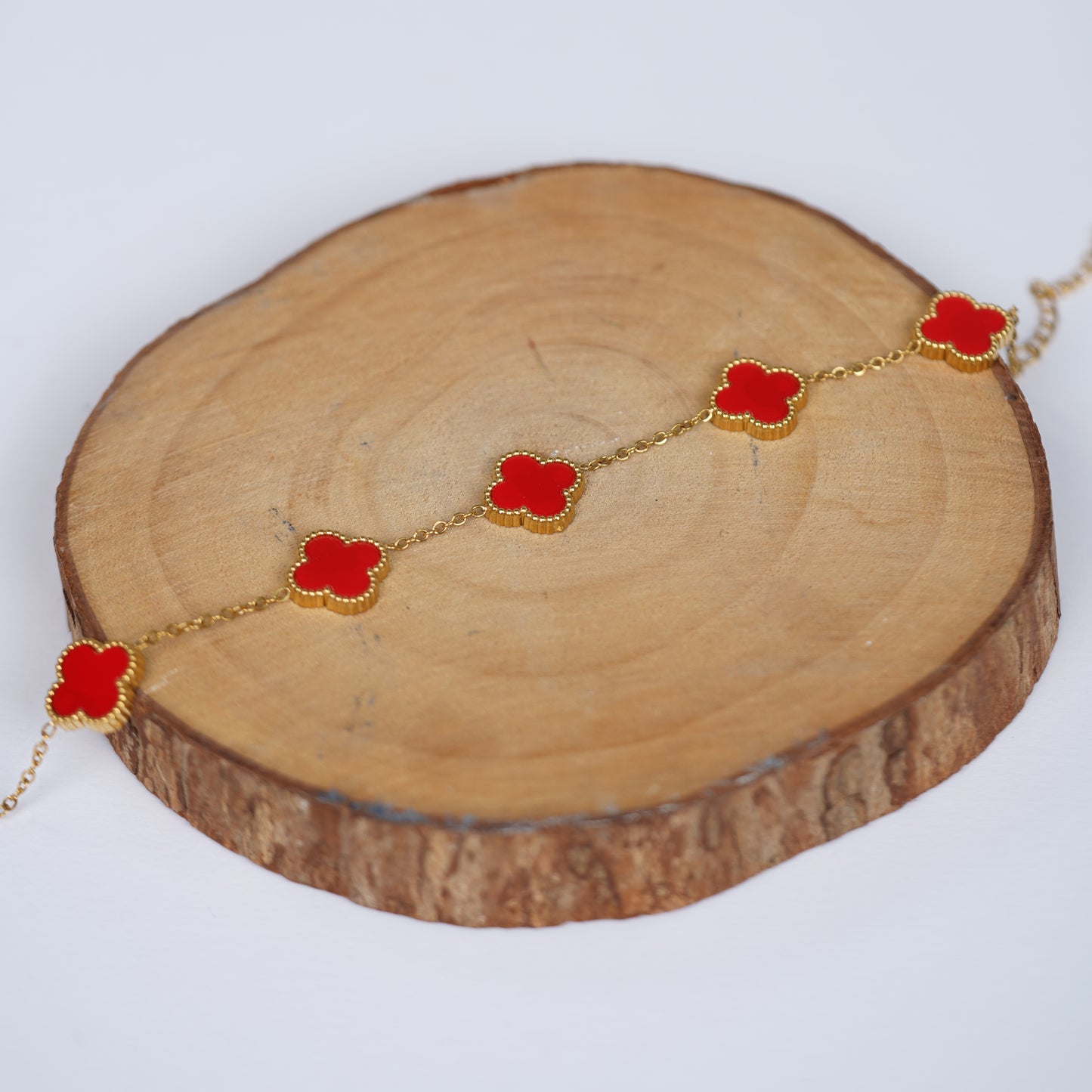 5 Petal Flower Van Cleef Red