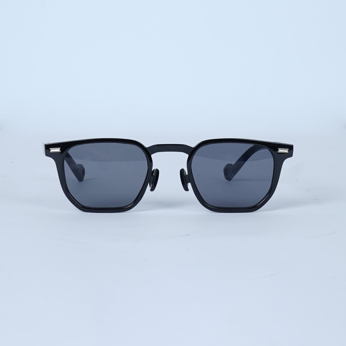Unisex Black Square Sunglasses with Dark Lenses & Matte Black Frame