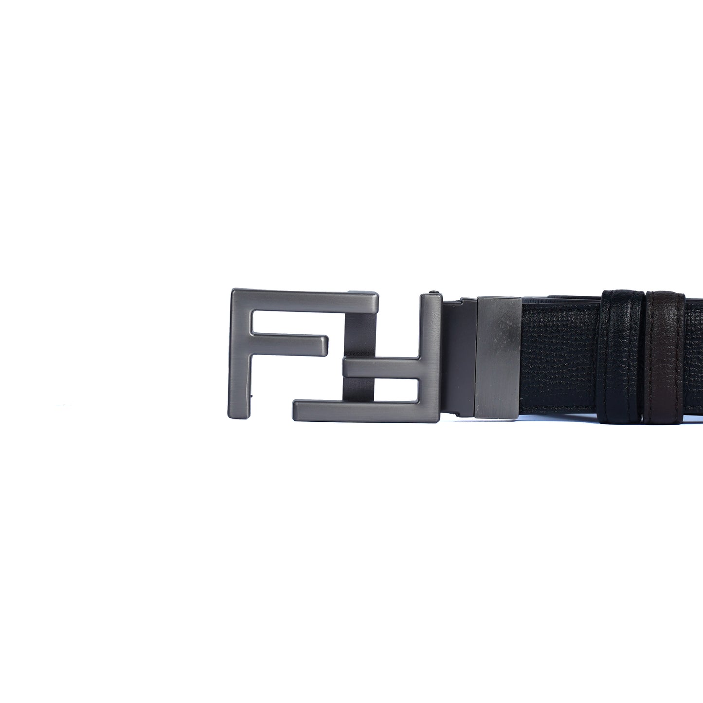 Leather Belt fendi ( Black / Brown )