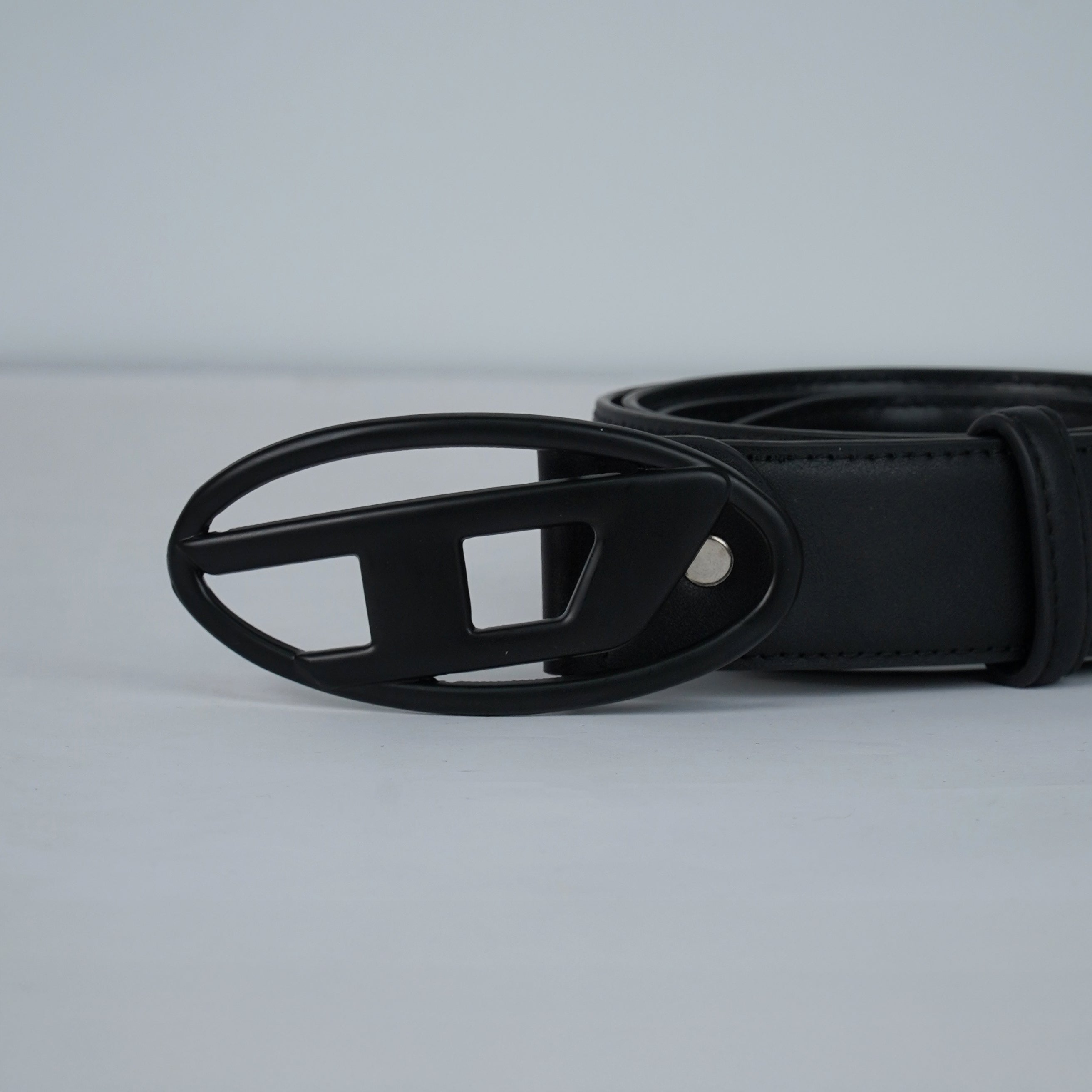 Leather Belt Diesel ( Black ) - With Black Belt Buckle