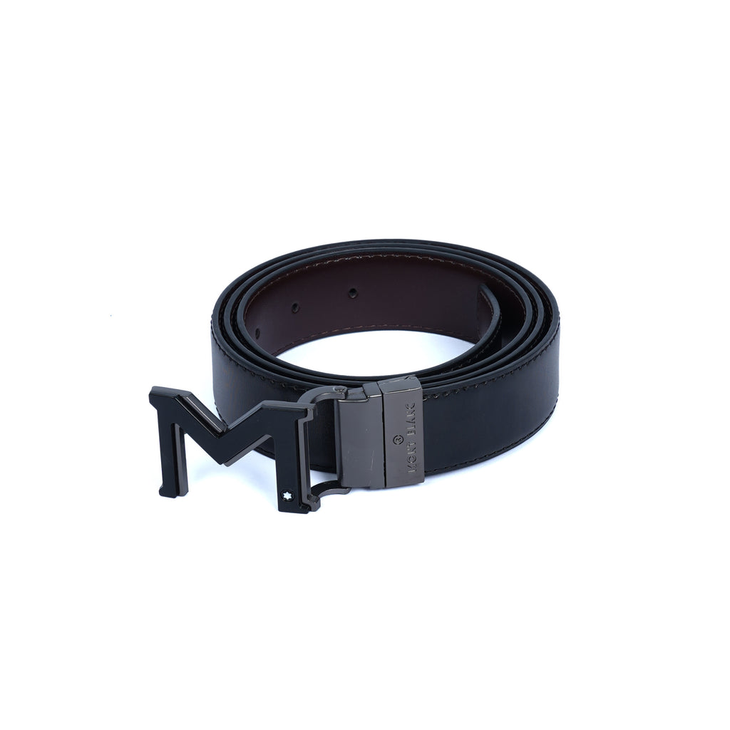 Leather Belt Mont Blanc Double Face ( Black / Brown )