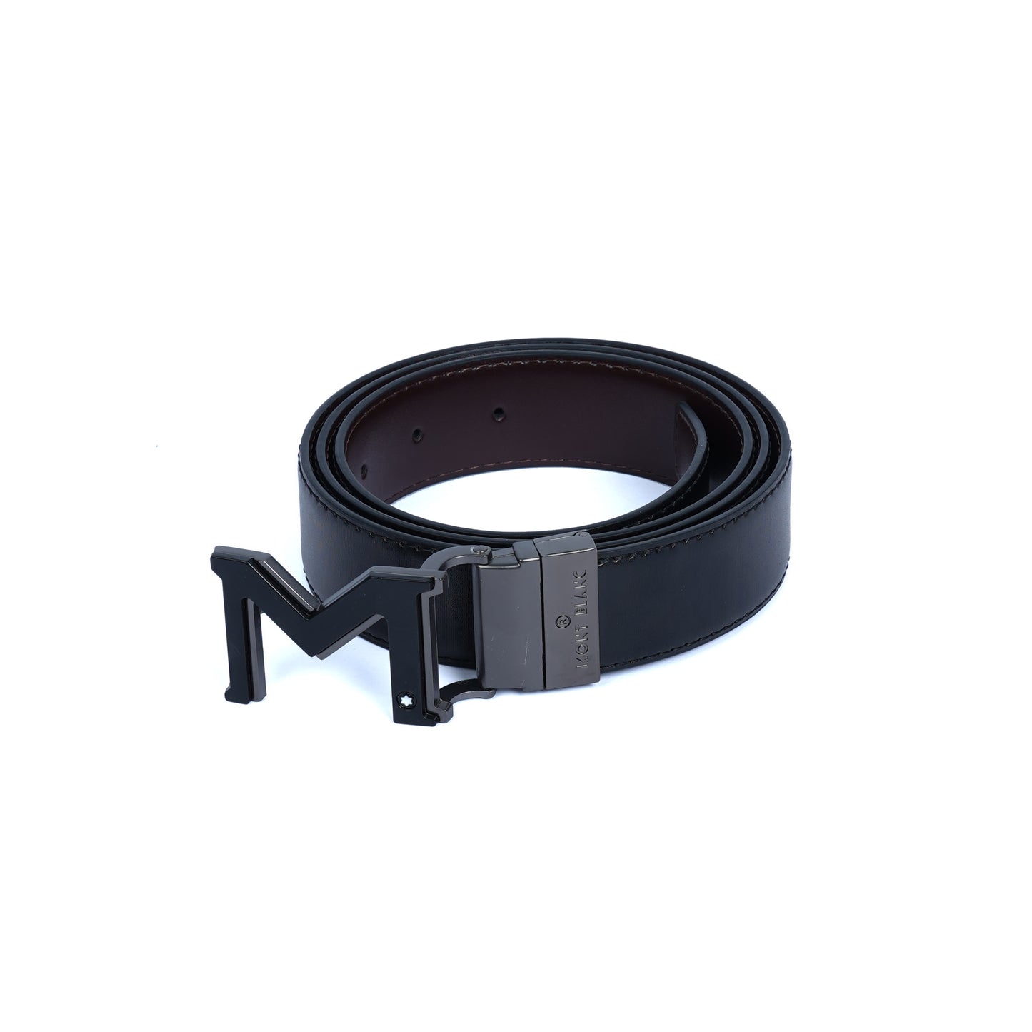 Leather Belt Mont Blanc Double Face ( Black / Brown )