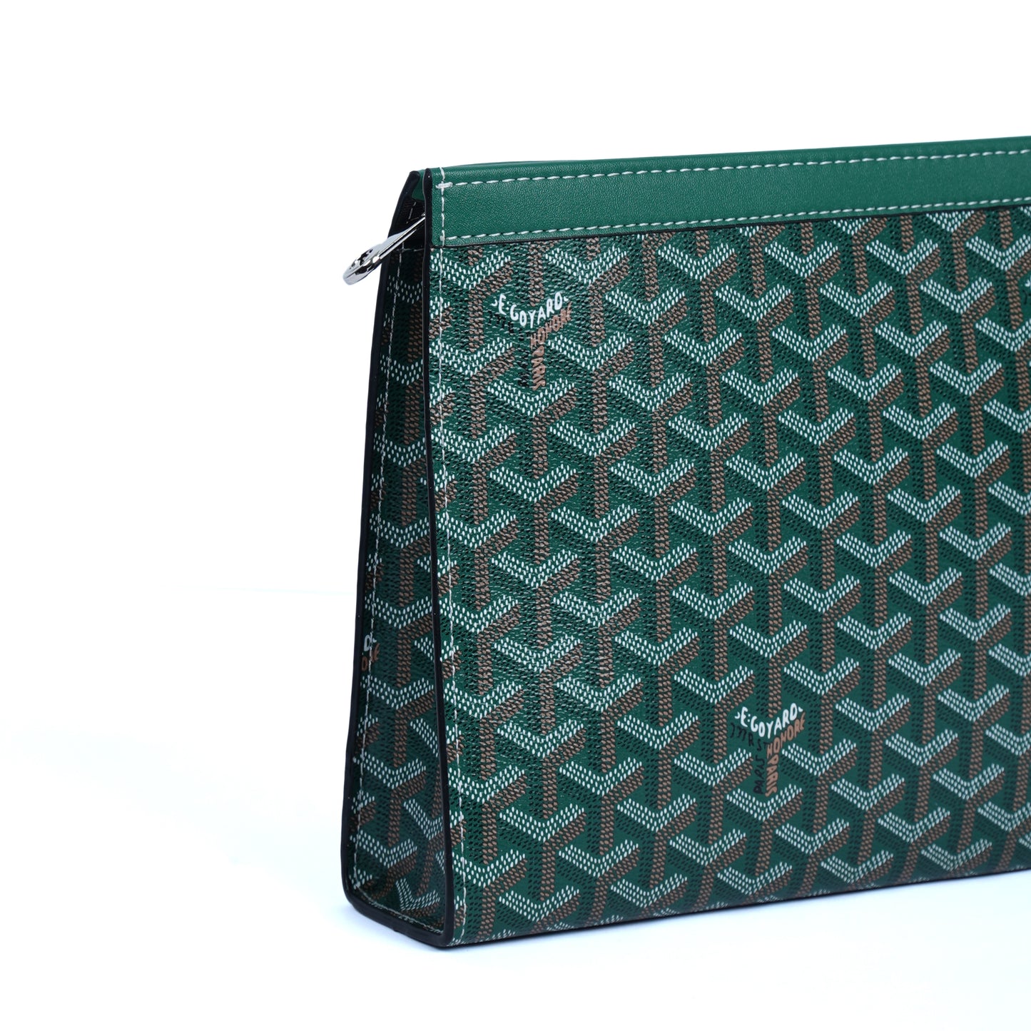 GoYard Green Leather Clutch Bag