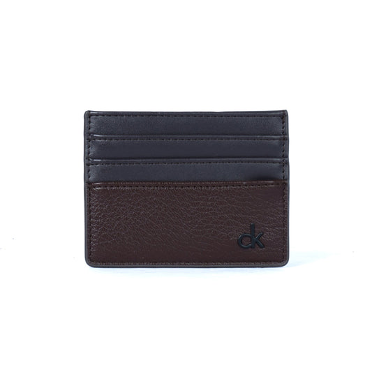 Calvin Klein Leather Card Holder ( Brown )