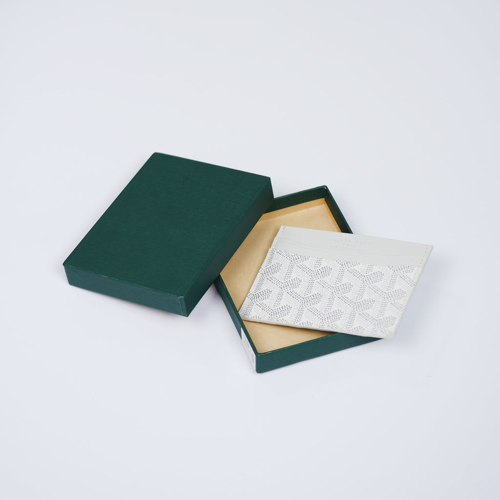 GoYard White Leather Card Holder