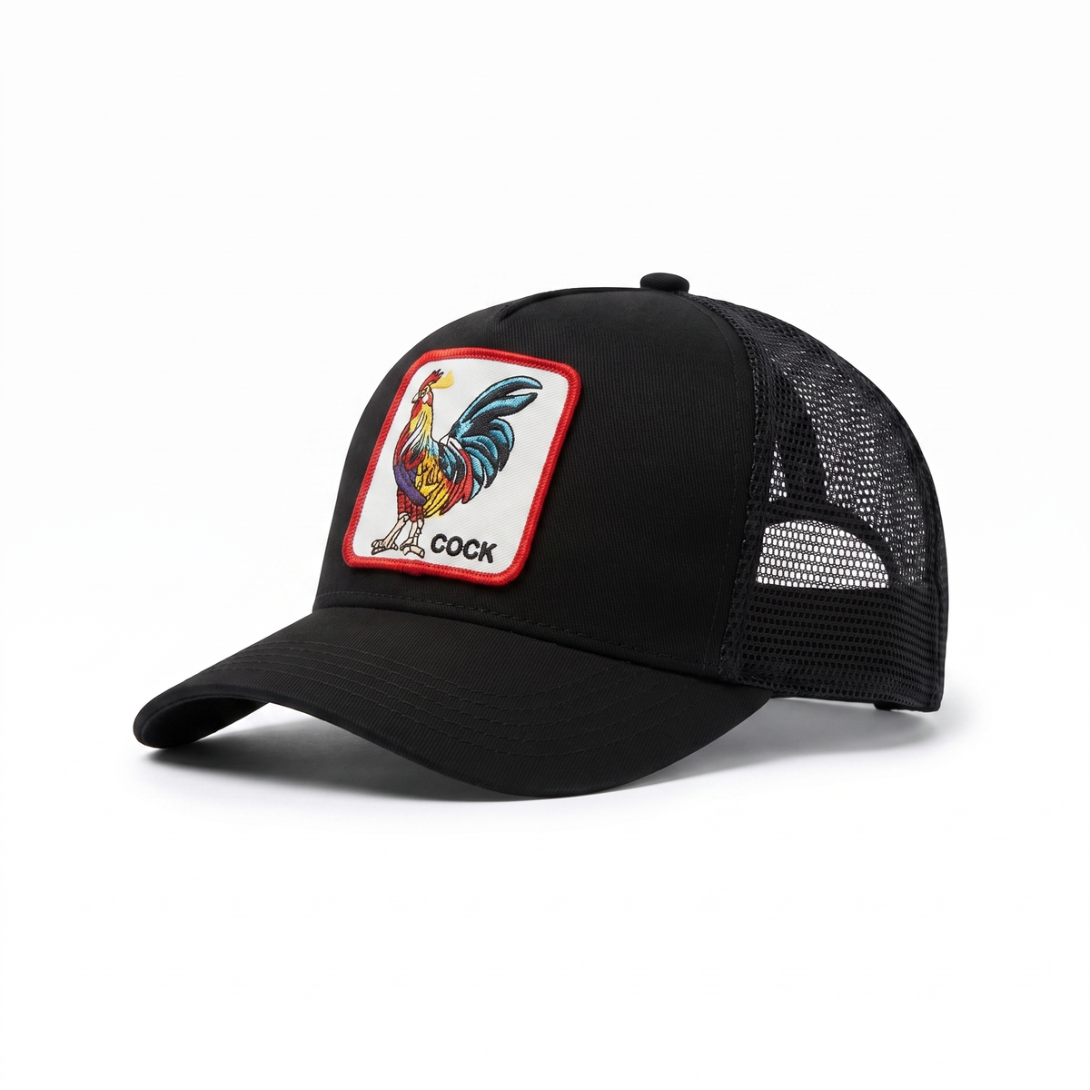 Unisex Mesh Cap With Cock (Black)