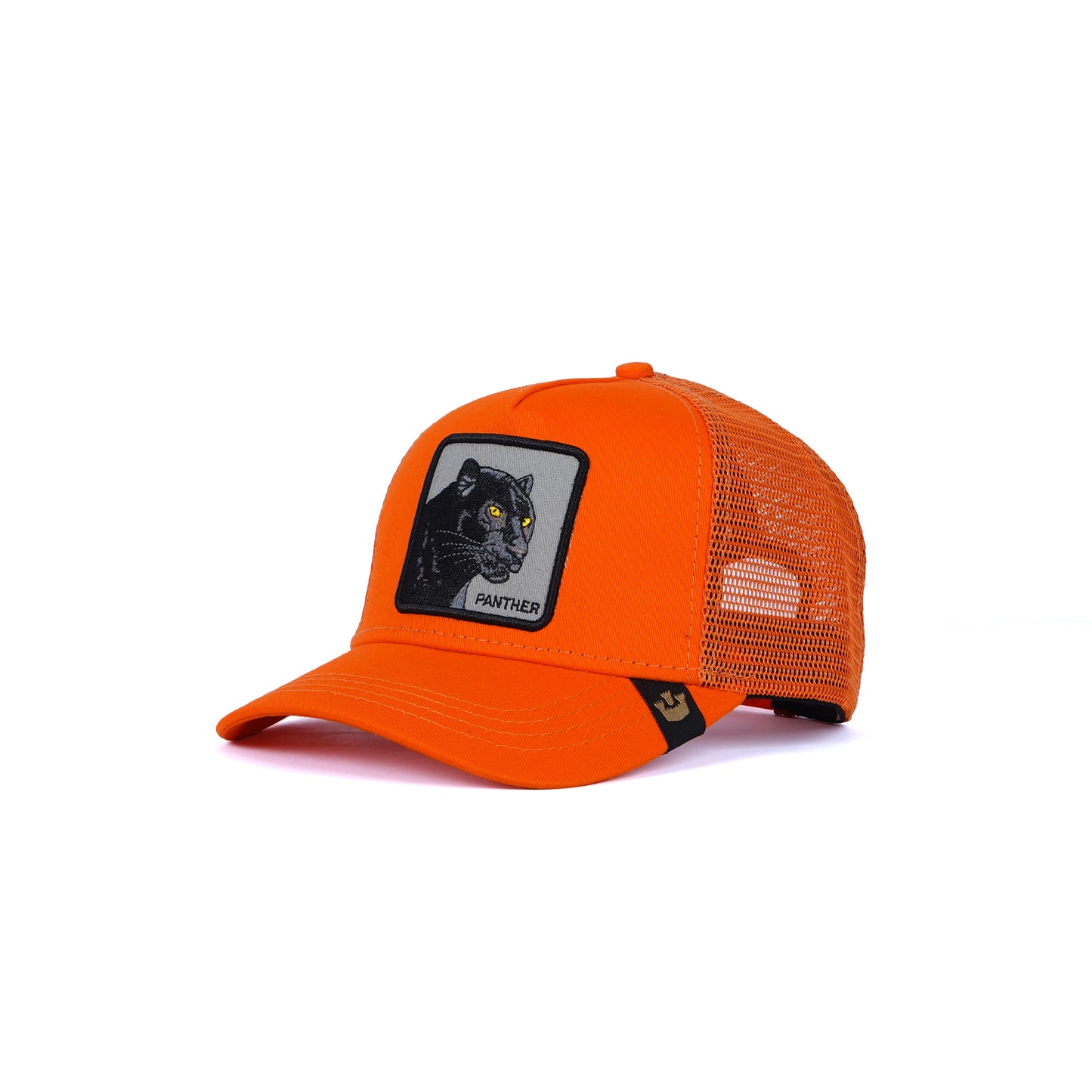 Unisex Mesh Cap with Panther (Orange)