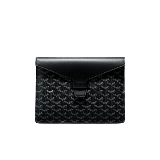 GoYard Black Leather Clutch Bag