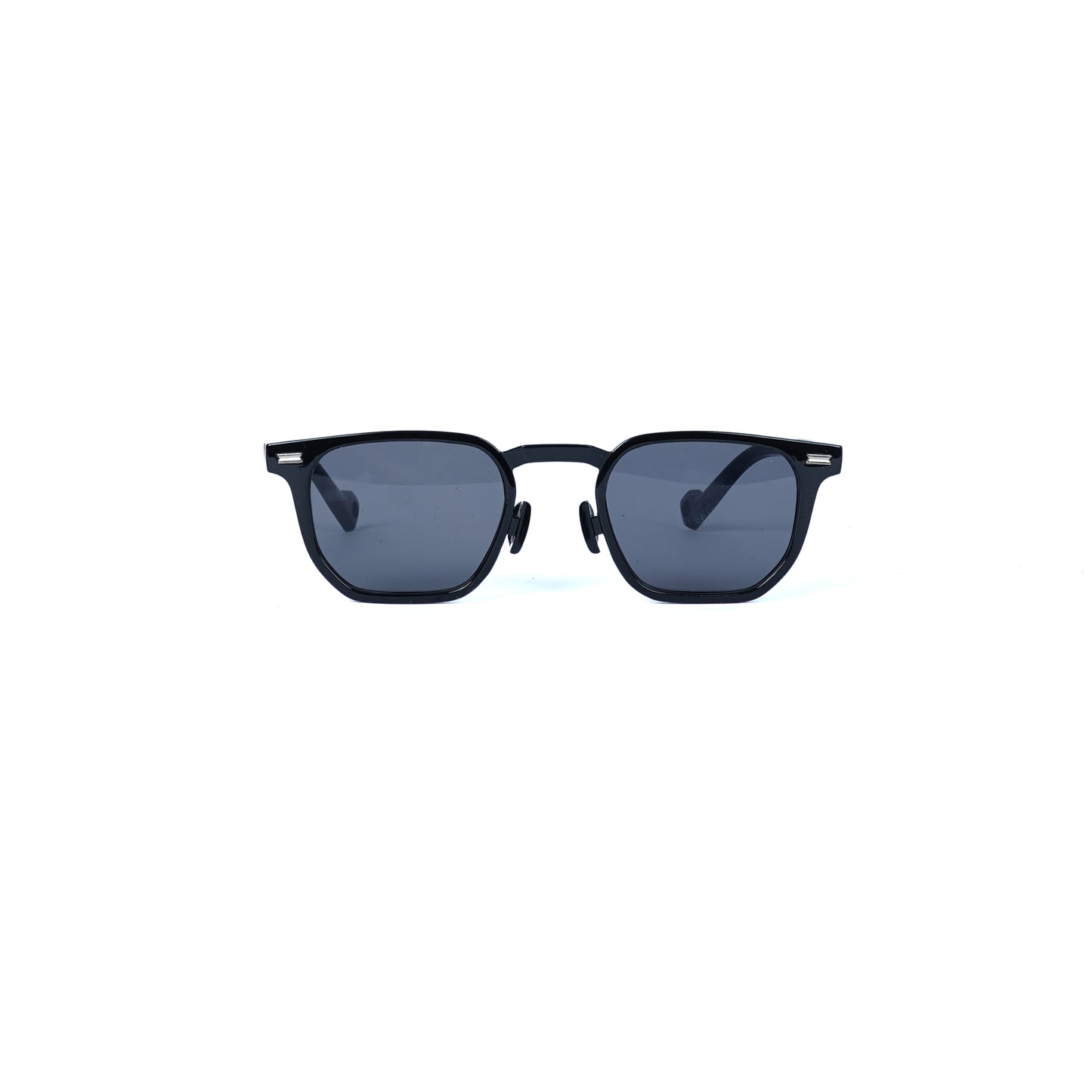 Unisex Black Square Sunglasses with Dark Lenses & Matte Black Frame
