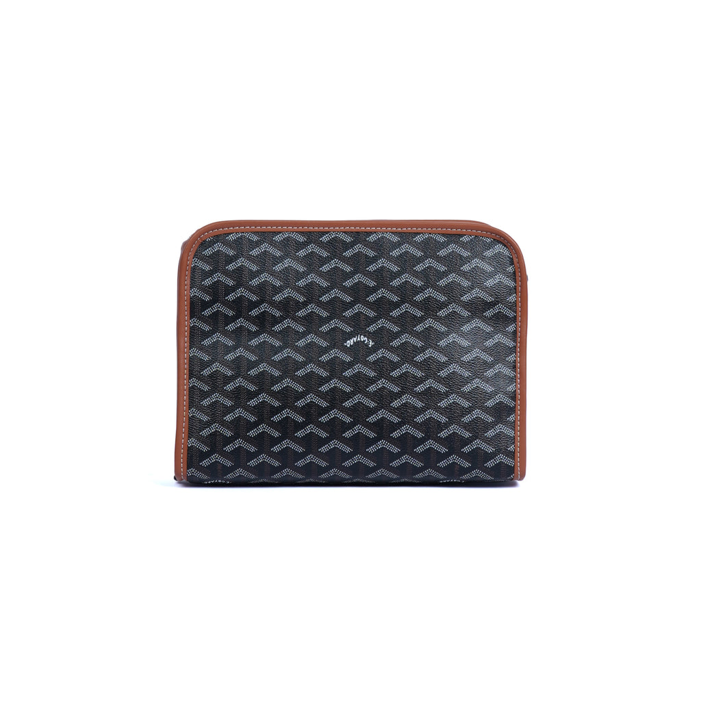 GoYard Brown Leather Clutch Bag