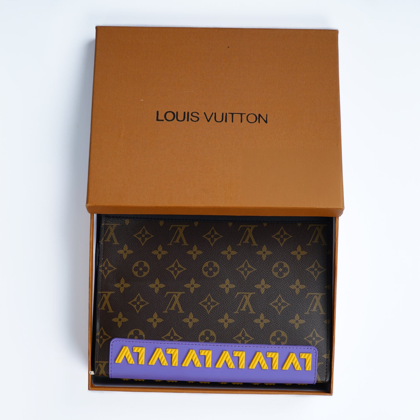 Louis Vuitton Leather Clutch Bag