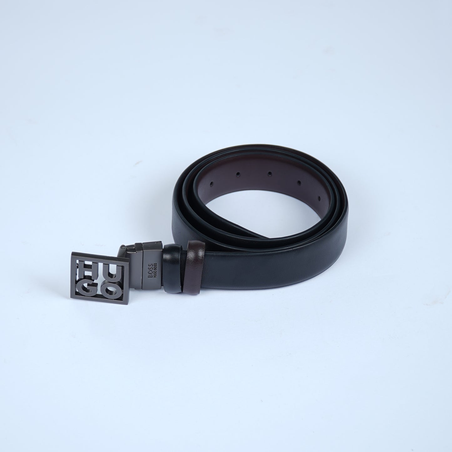 Leather Belt Hugo Boss Double Face ( Black / Brown )