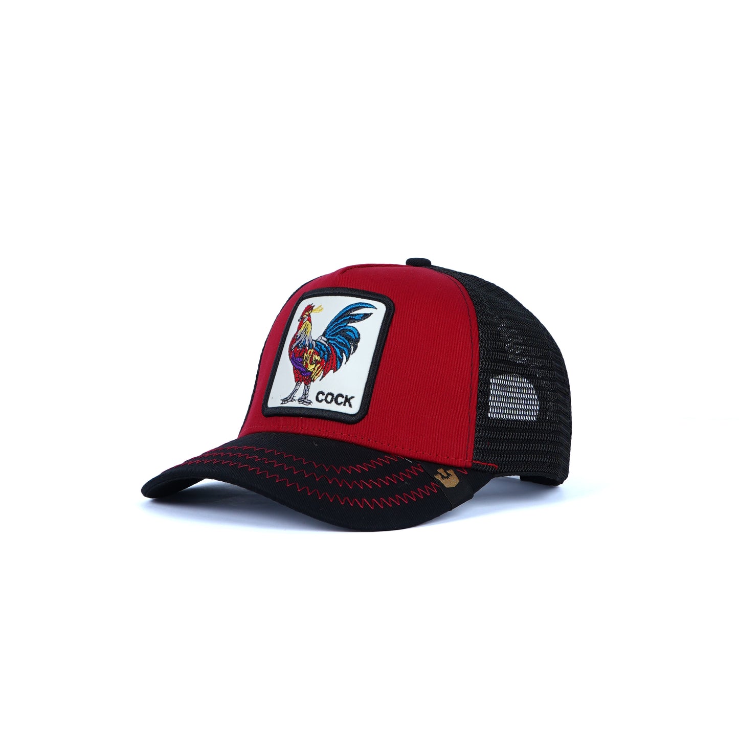 Unisex Mesh Cap with Rooster (Red  /Black)