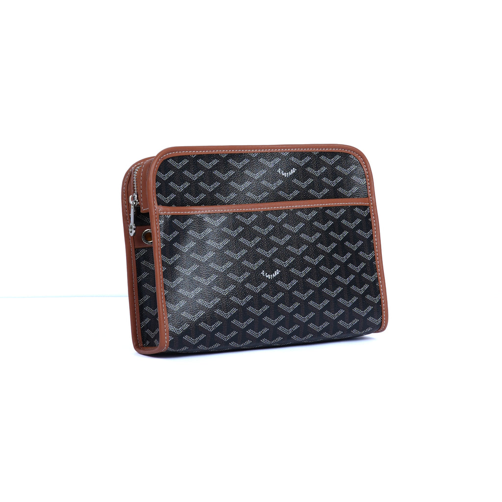 GoYard Brown Leather Clutch Bag