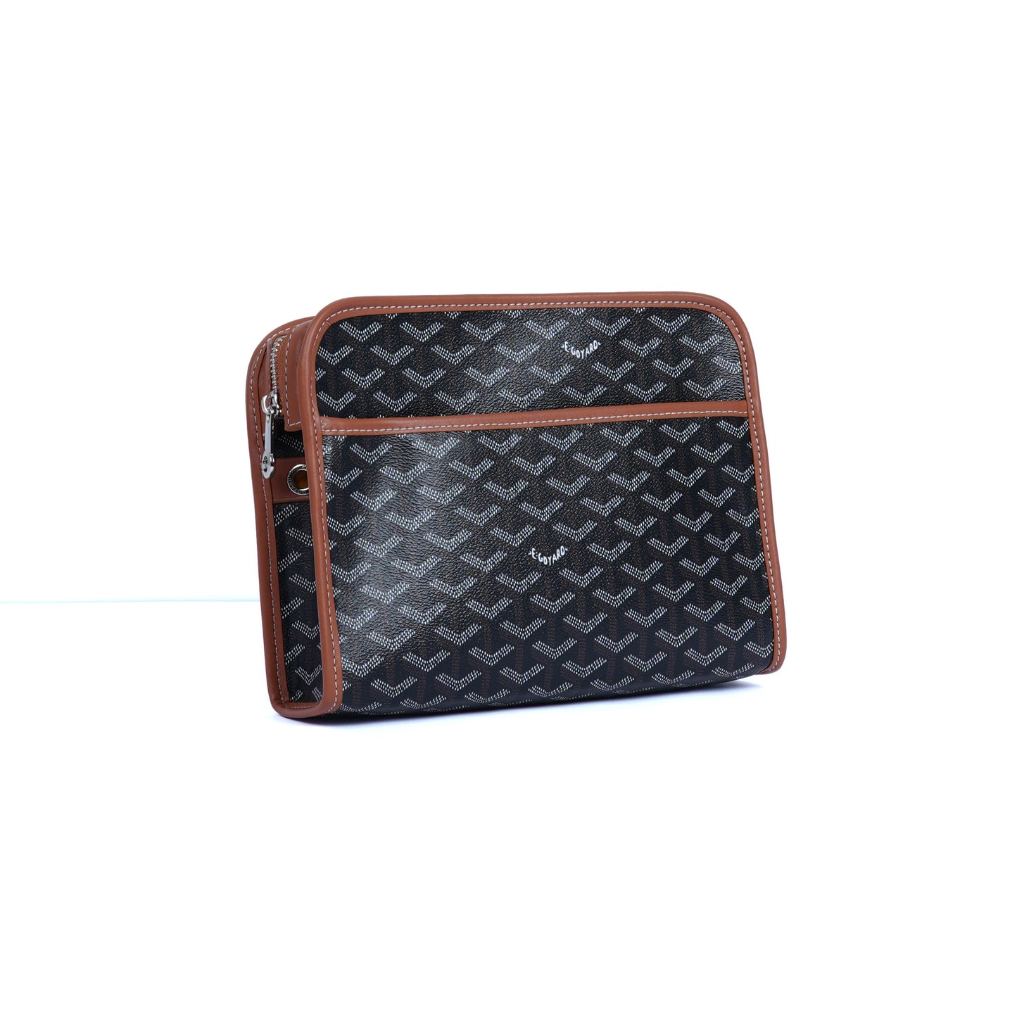 GoYard Brown Leather Clutch Bag