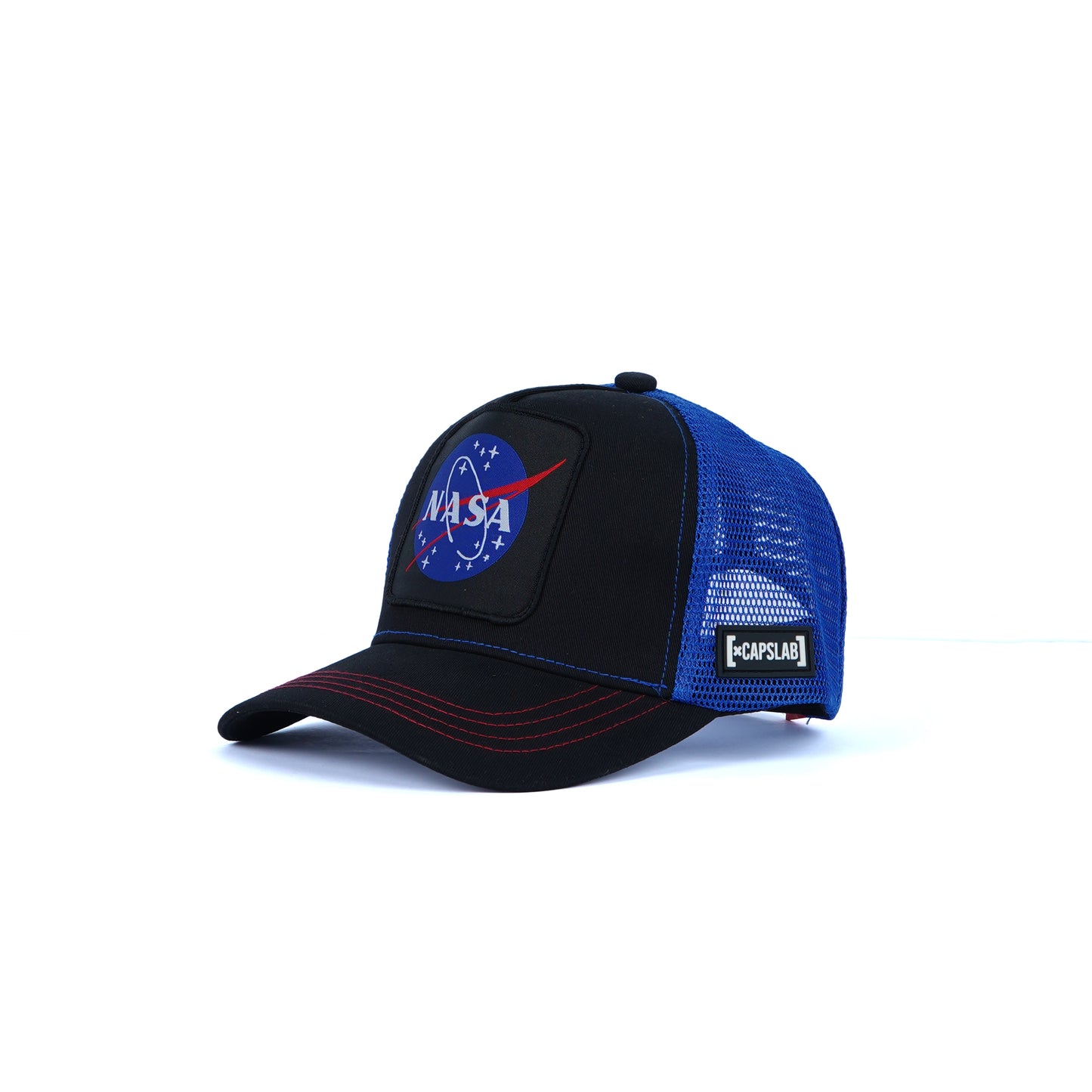 Unisex Mesh Cap With Nasa (Black / Blue )