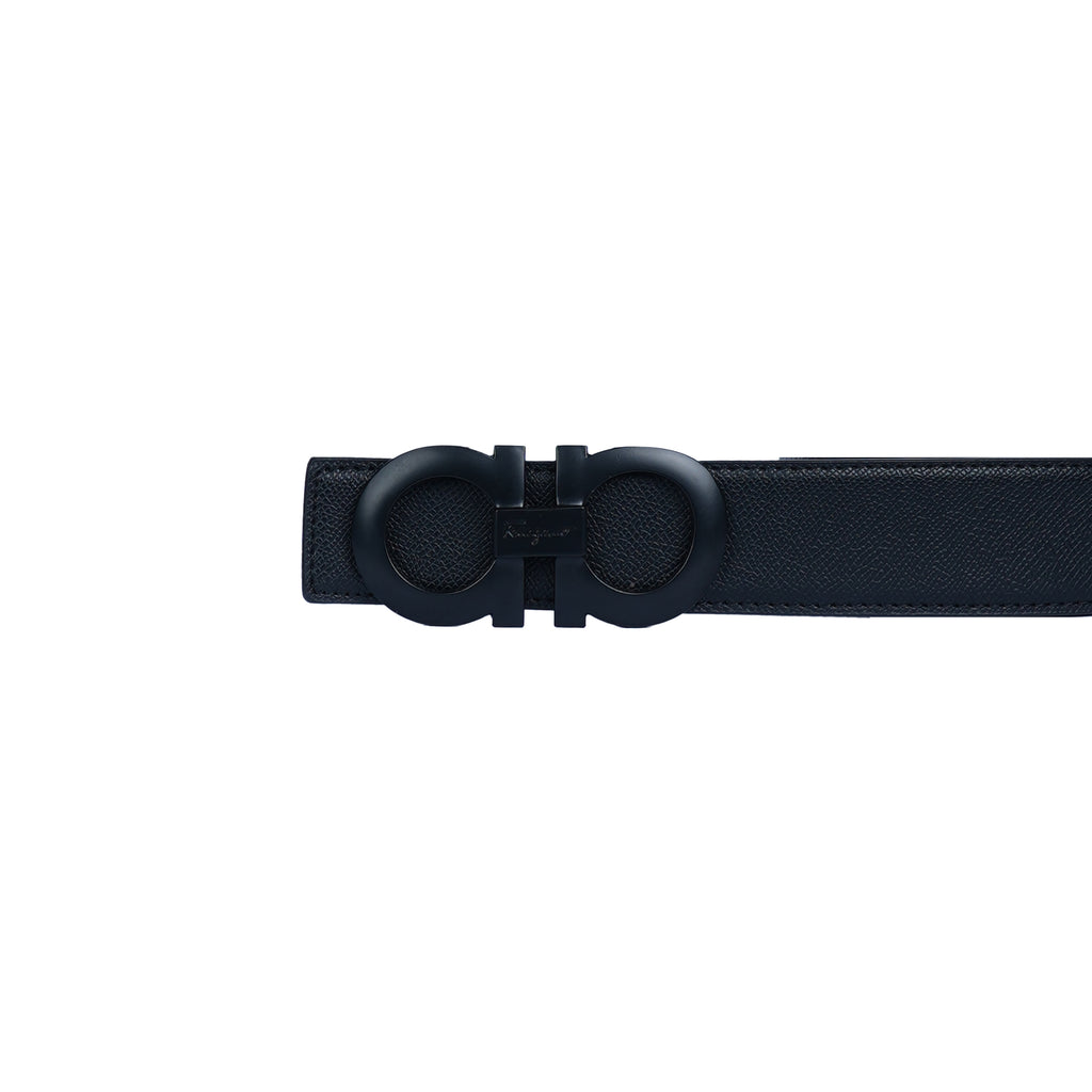 Leather Belt Salvador Ferragamo Double Face ( Black )