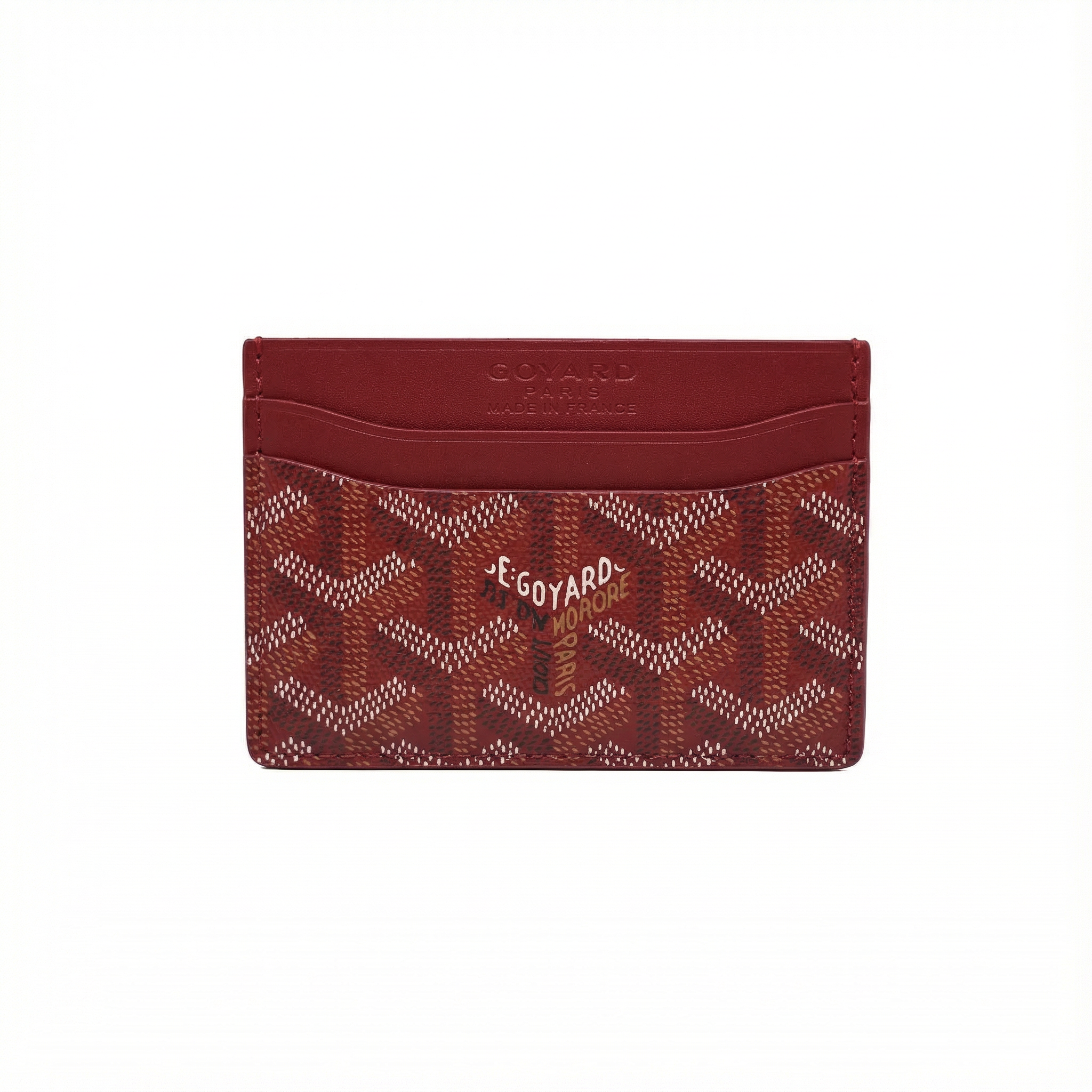 GoYard Burgundy Leather Card Holder