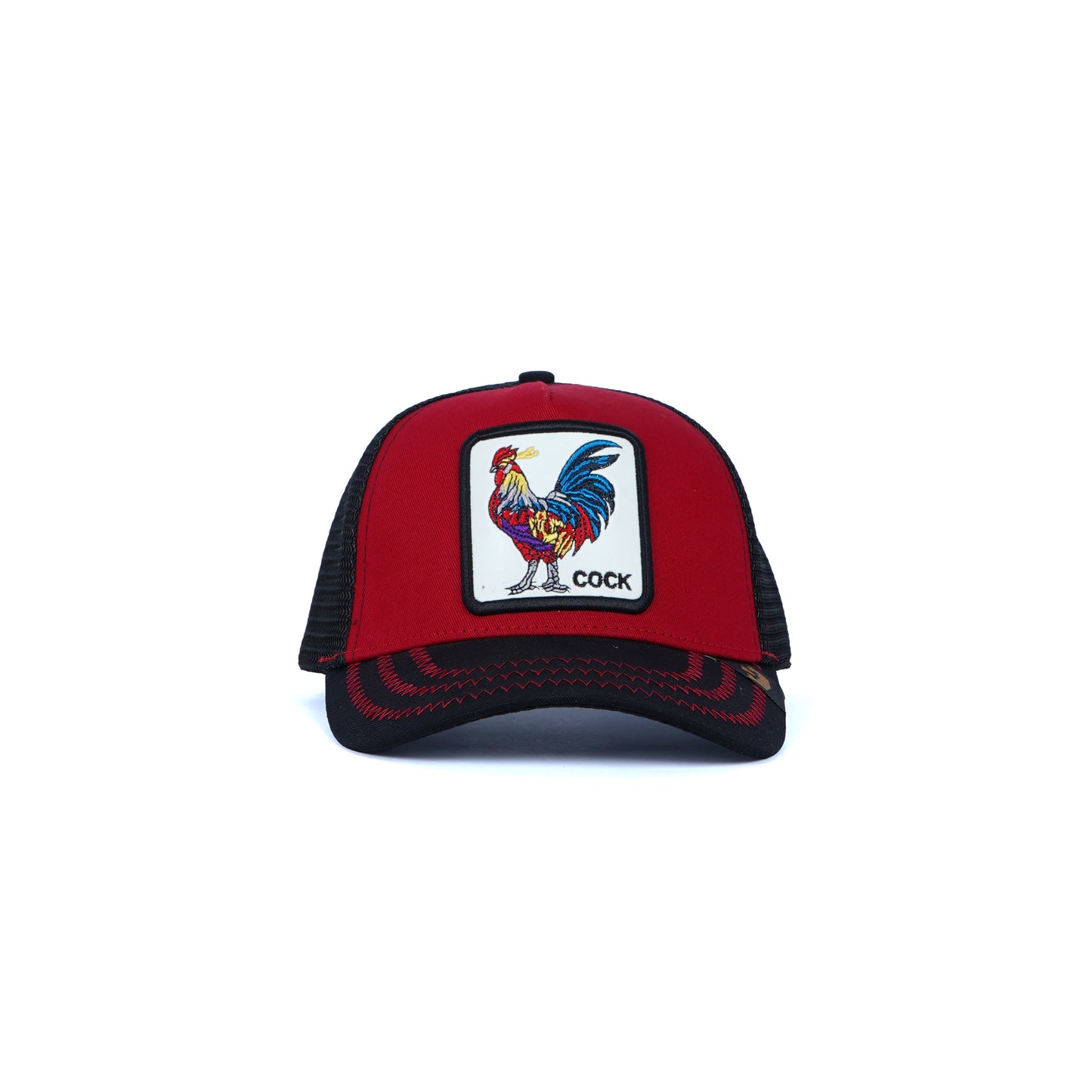 Unisex Mesh Cap with Rooster (Red  /Black)