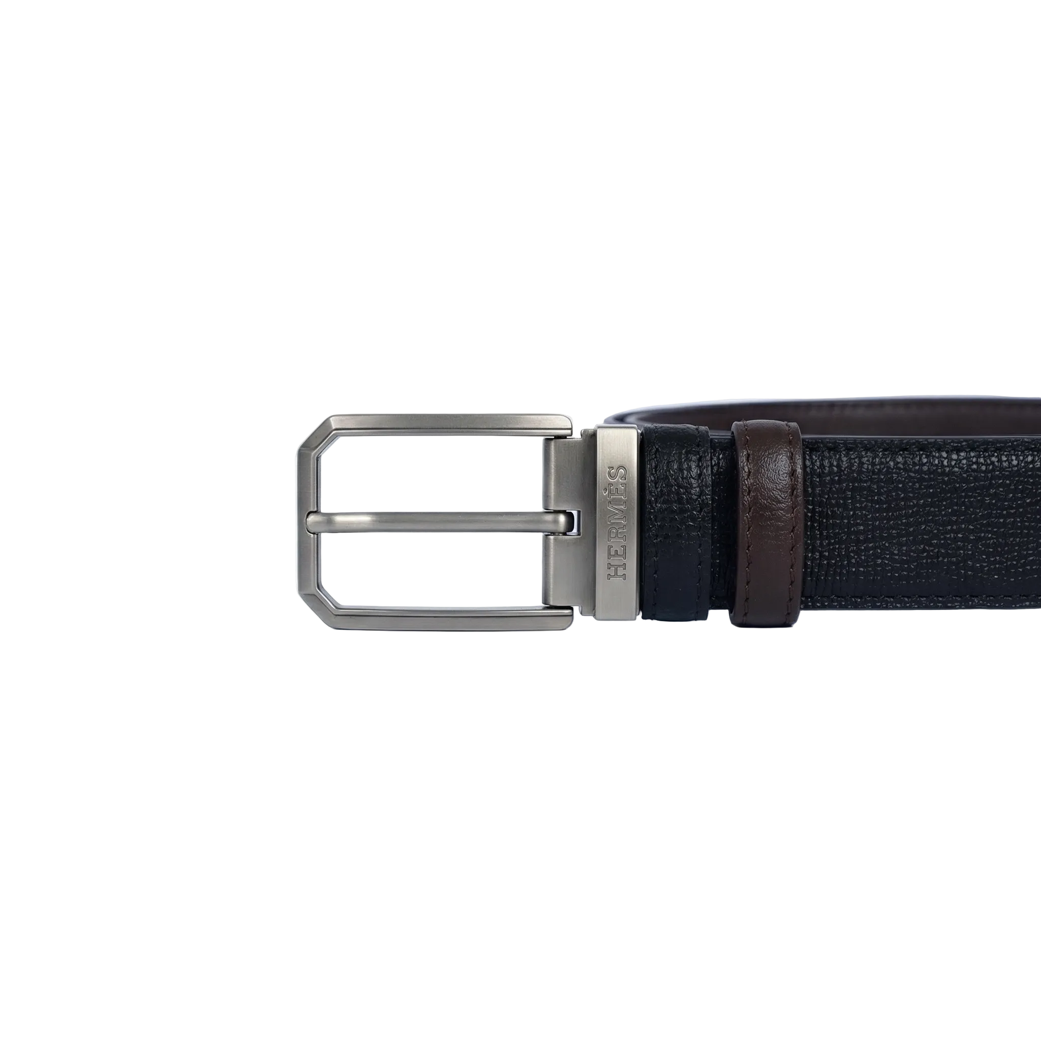 Leather Belt Hermes  Double Face  ( Black / Brown )