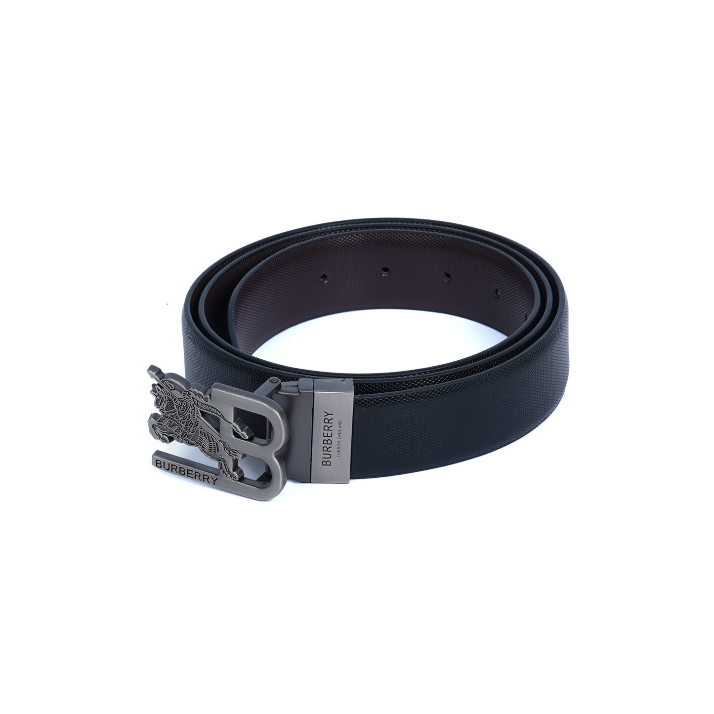 Leather Belt Burberry Double Face ( black / Brown )