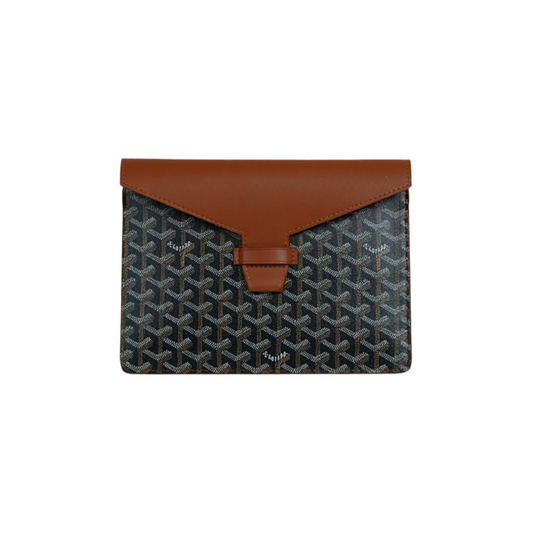 GoYard Brown Leather Clutch Bag
