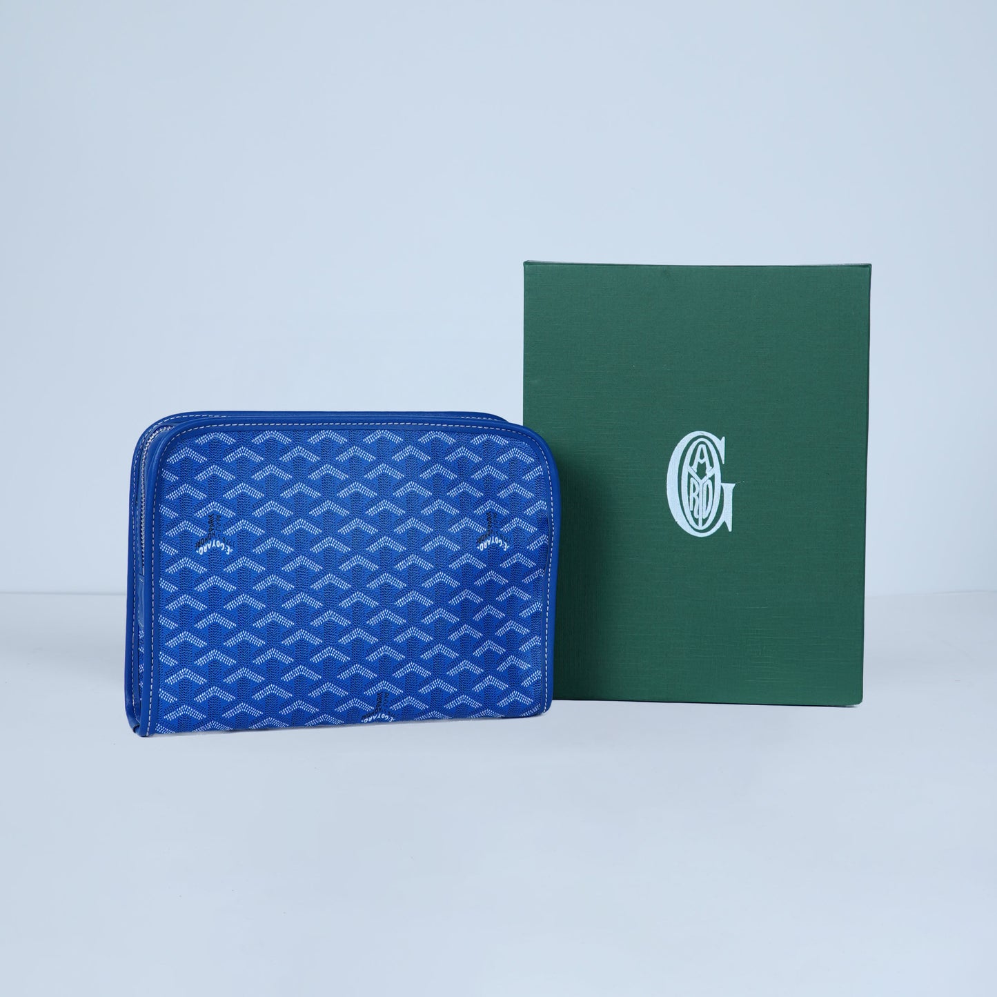 GoYard blue Leather Clutch Bag