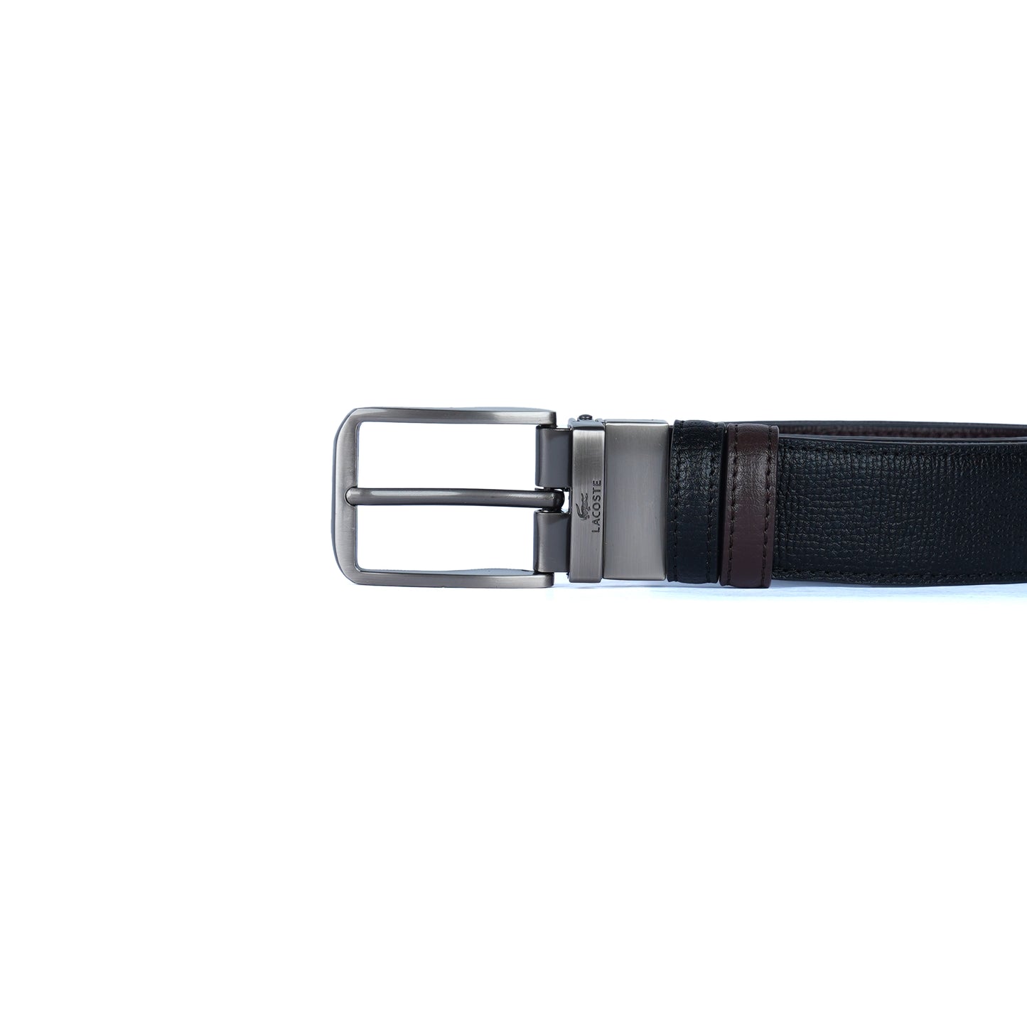 Leather Belt Lacoste Double Face  ( Black / Brown )