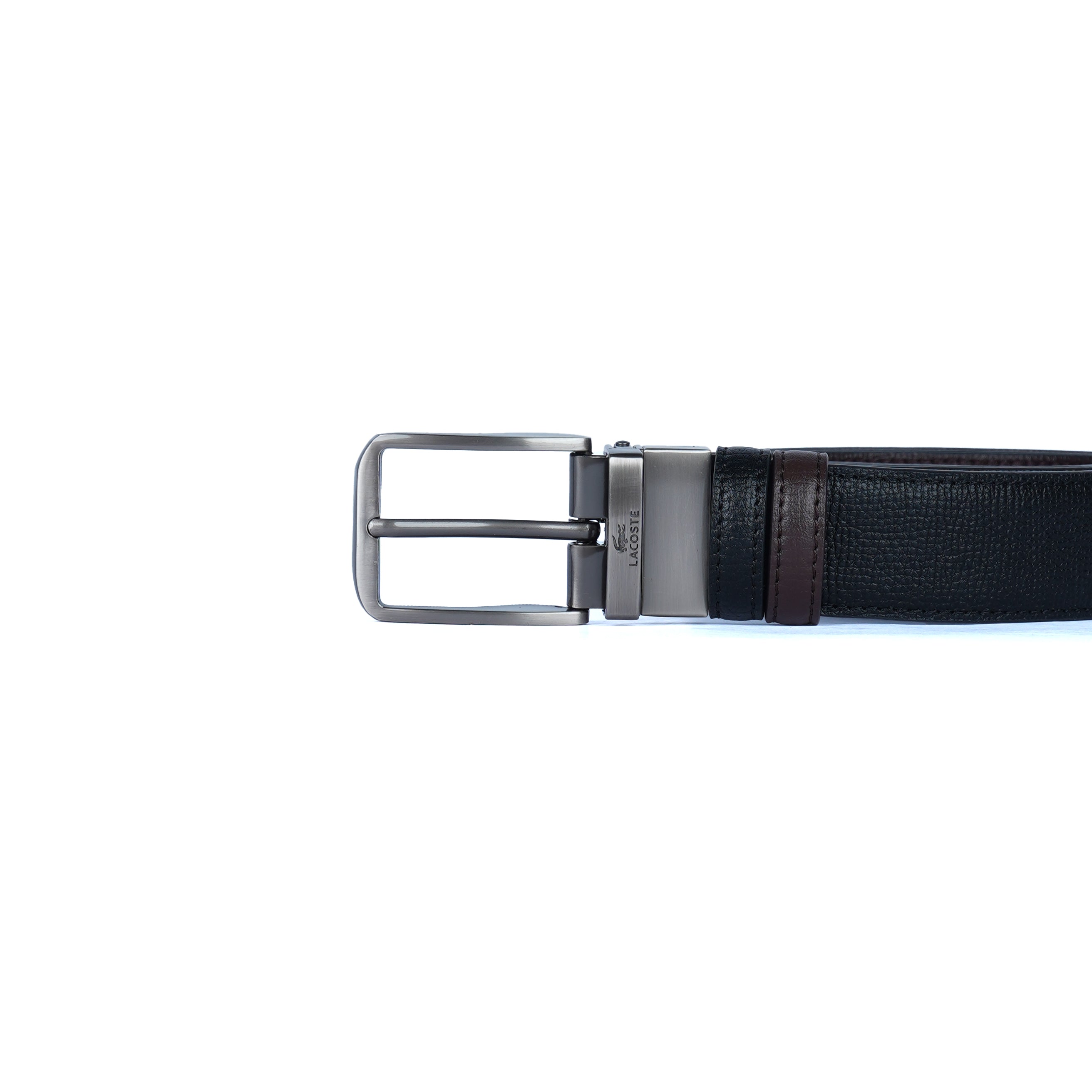 Leather Belt Lacoste Double Face  ( Black / Brown )