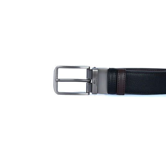 Leather Belt Lacoste Double Face  ( Black / Brown )