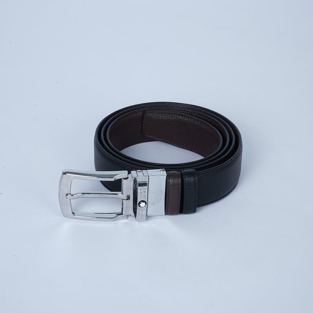 Leather Belt Mont Blank Double Face ( Black / Brown )