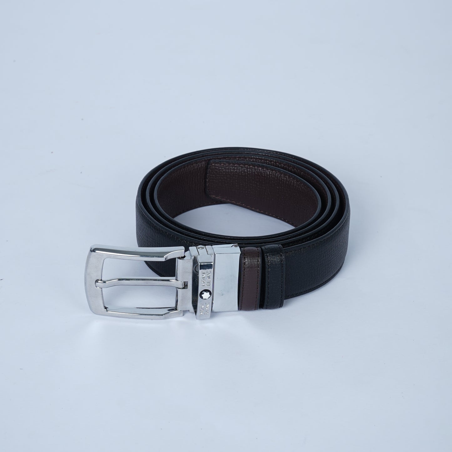 Leather Belt Mont Blank Double Face ( Black / Brown )