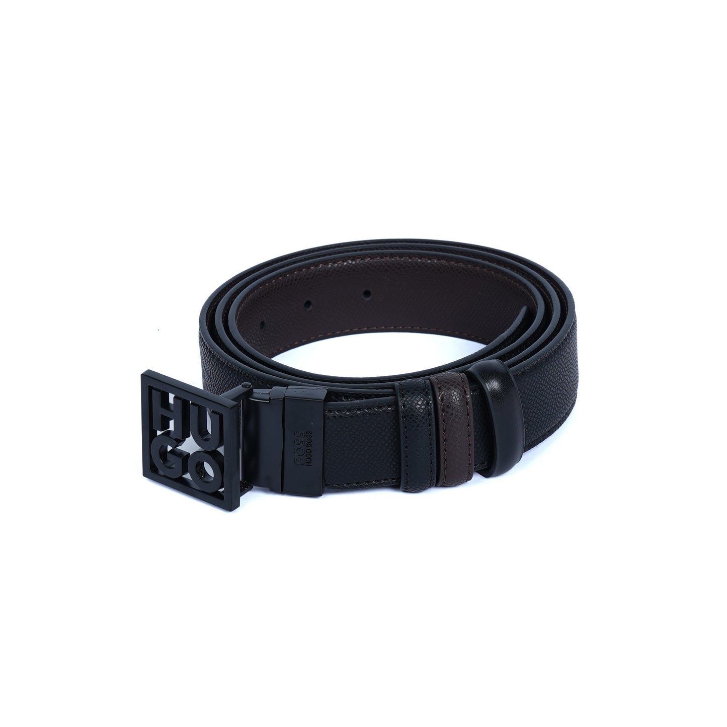 Leather Belt Hugo Boss Double Face ( Black / Brown )