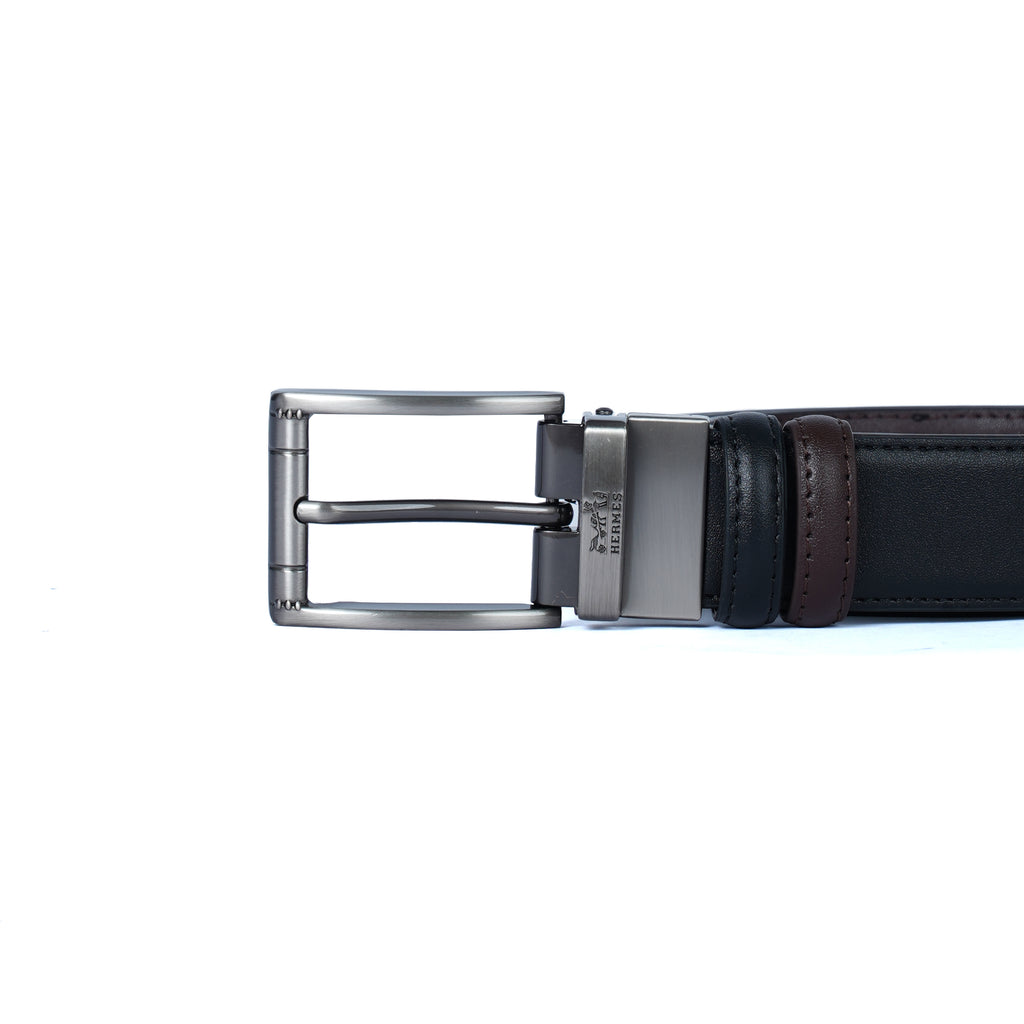 Leather Belt Hermes Double Face  ( Black / Brown )