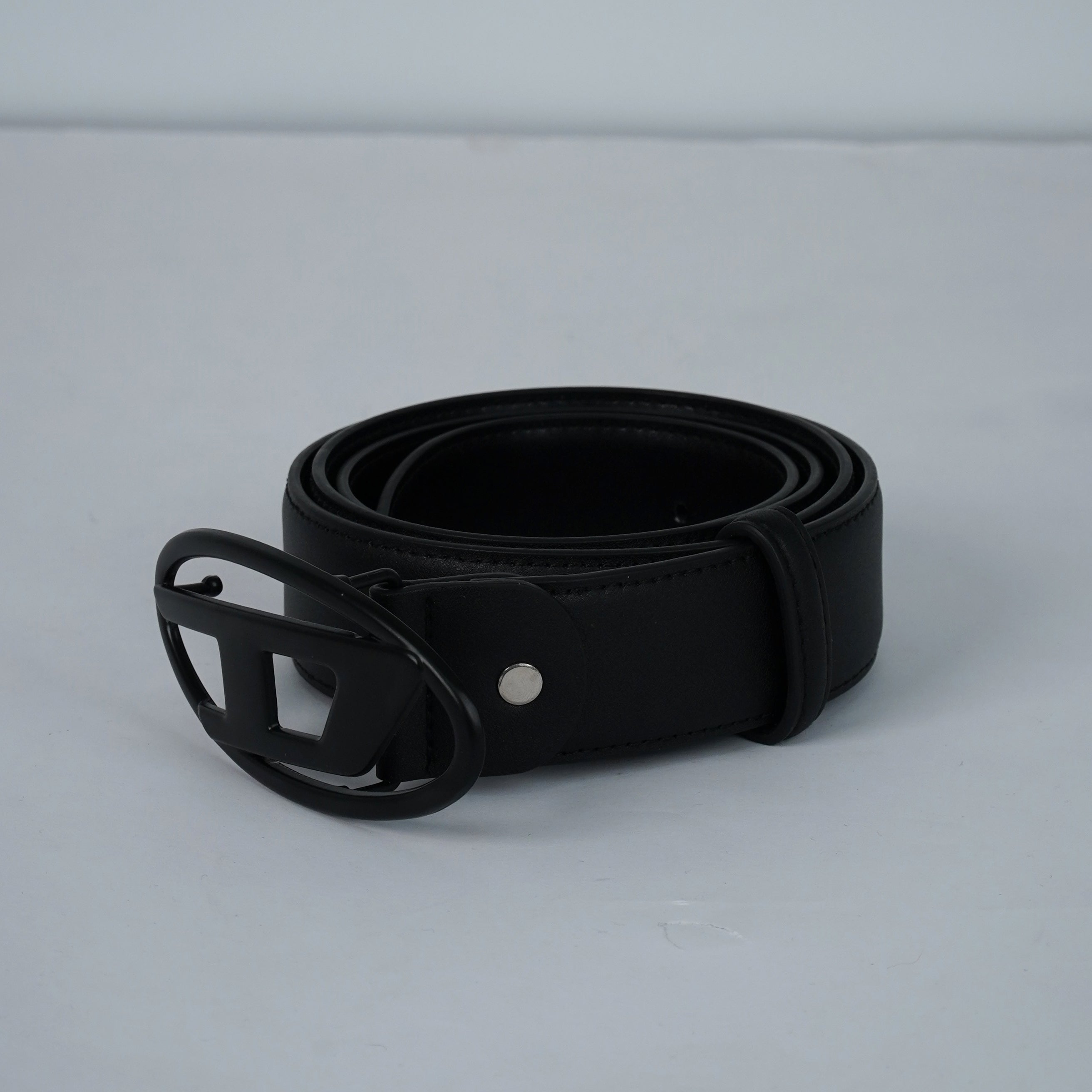 Leather Belt Diesel ( Black ) - With Black Belt Buckle