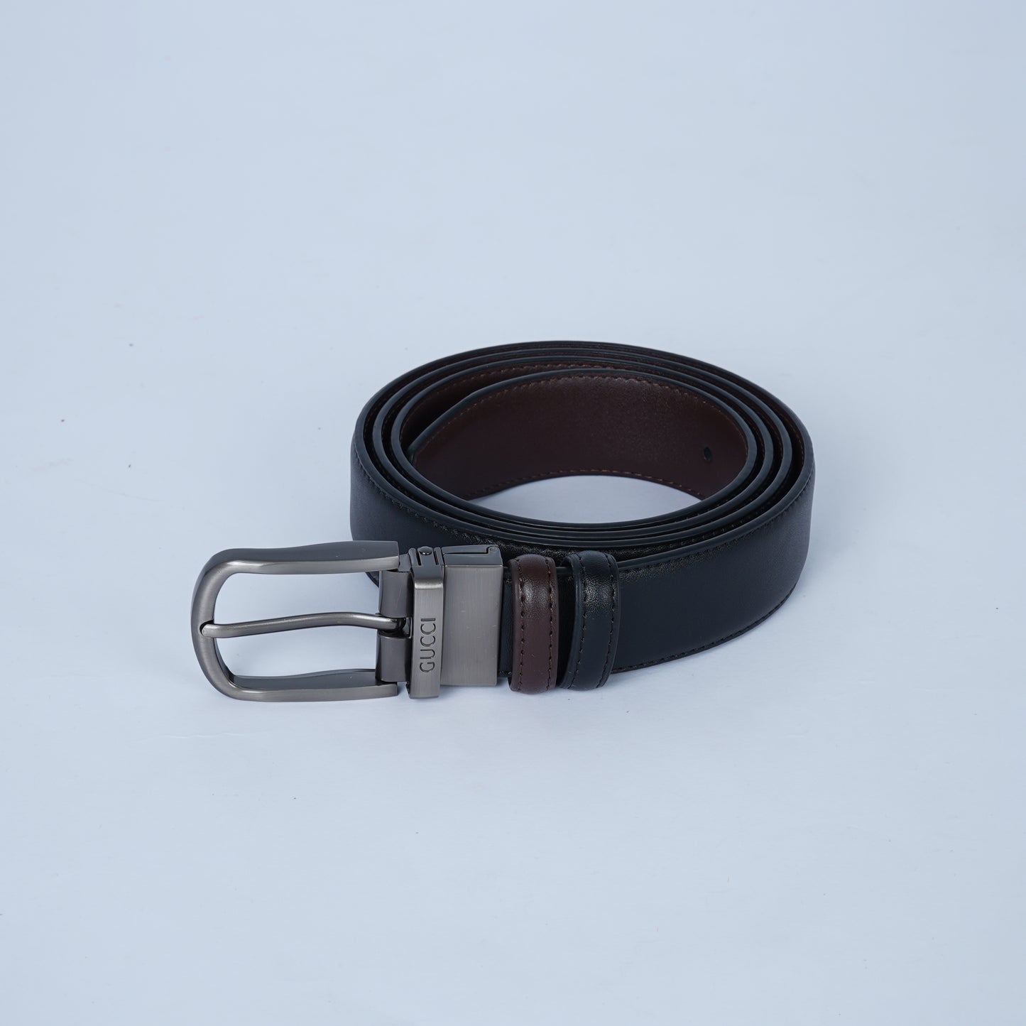 Leather Belt Gucci Double Face  ( Black / Brown )