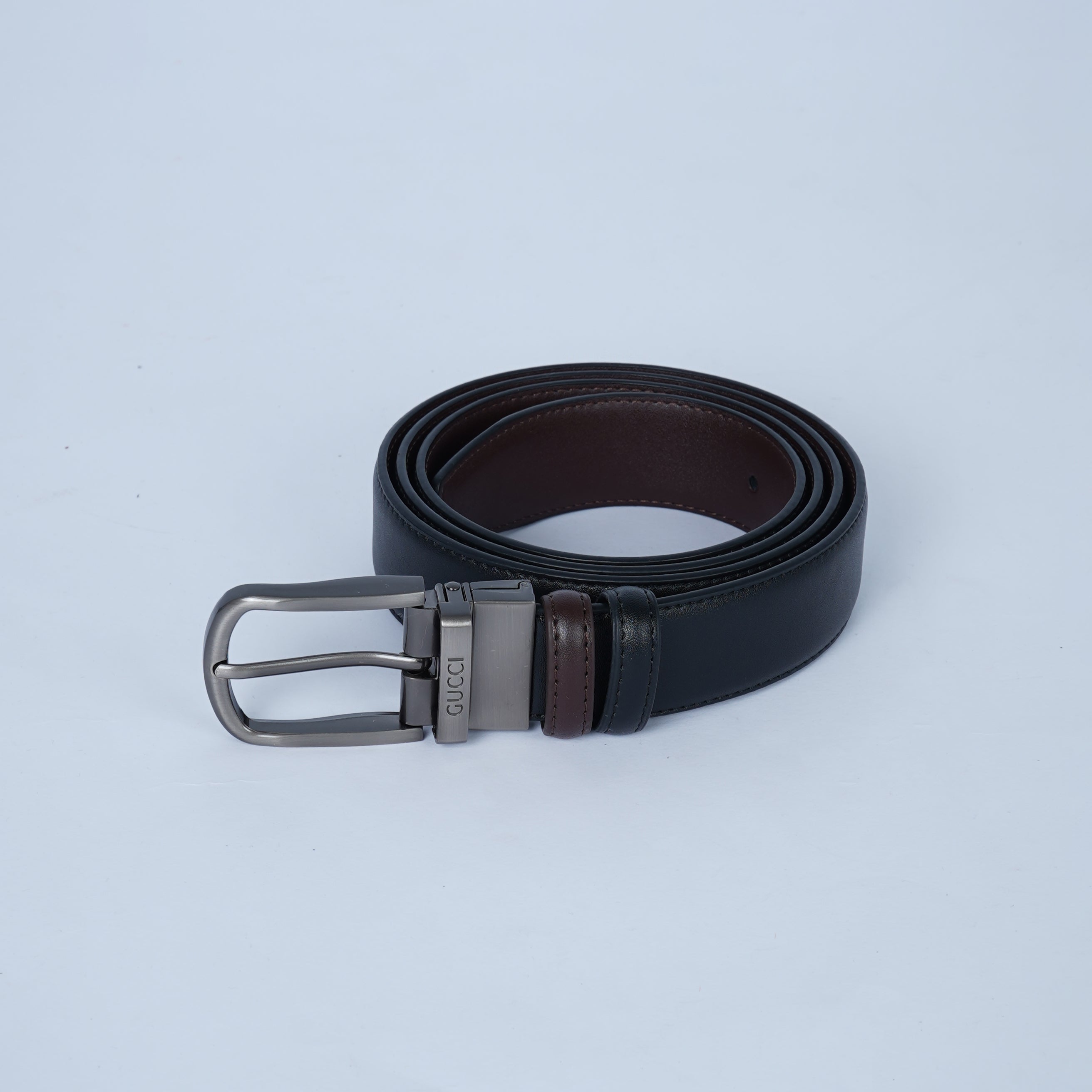 Leather Belt Gucci Double Face  ( Black / Brown )