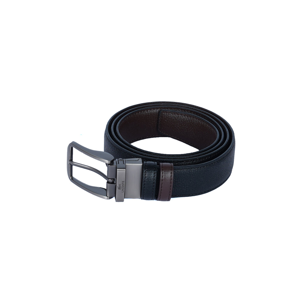 Leather Belt Lacoste Double Face  ( Black / Brown )