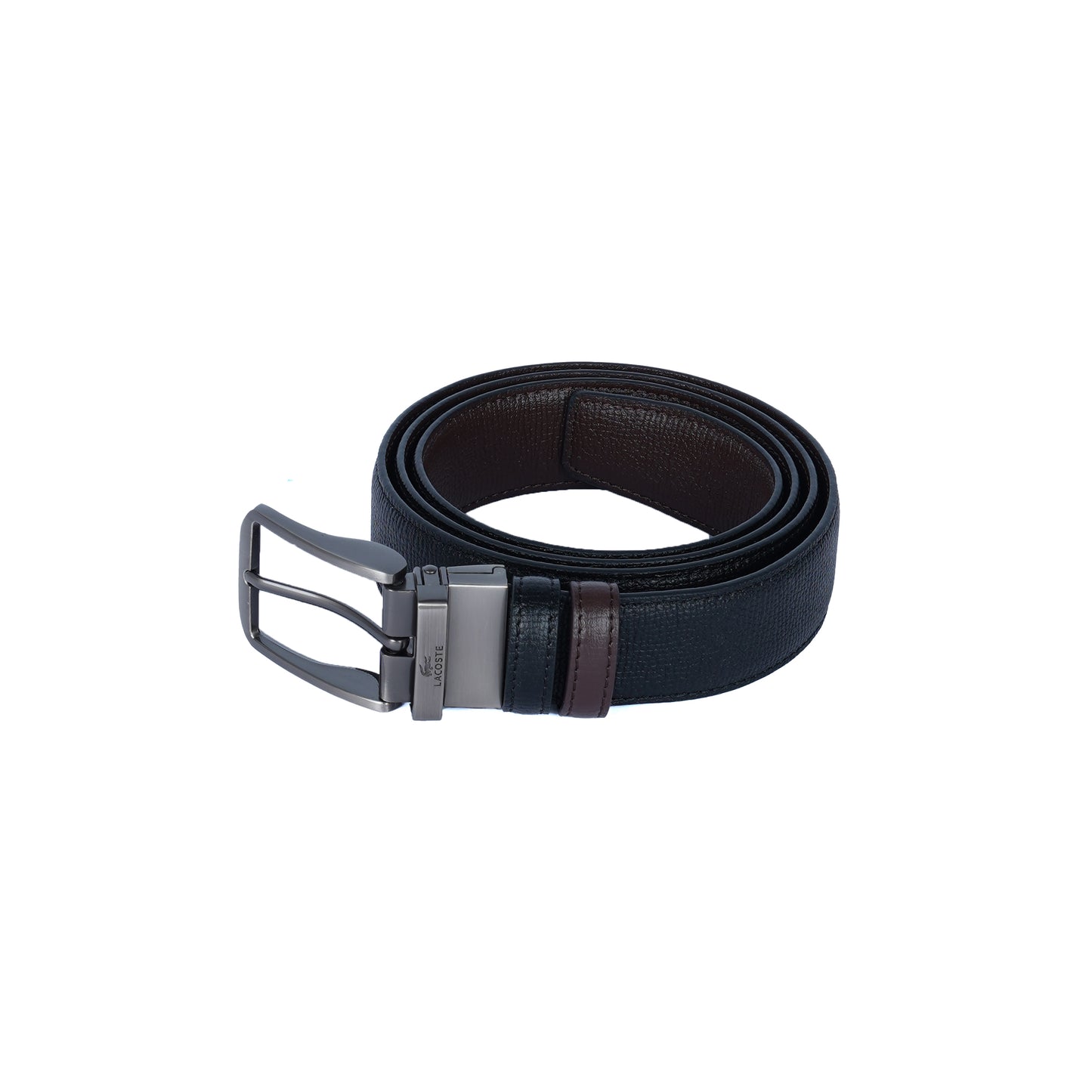 Leather Belt Lacoste Double Face  ( Black / Brown )