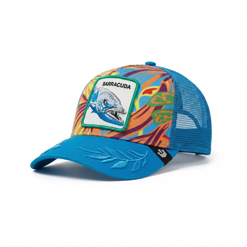 Unisex Mesh Cap With Barracuda