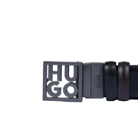 Leather Belt Hugo Boss Double Face ( Black / Brown )