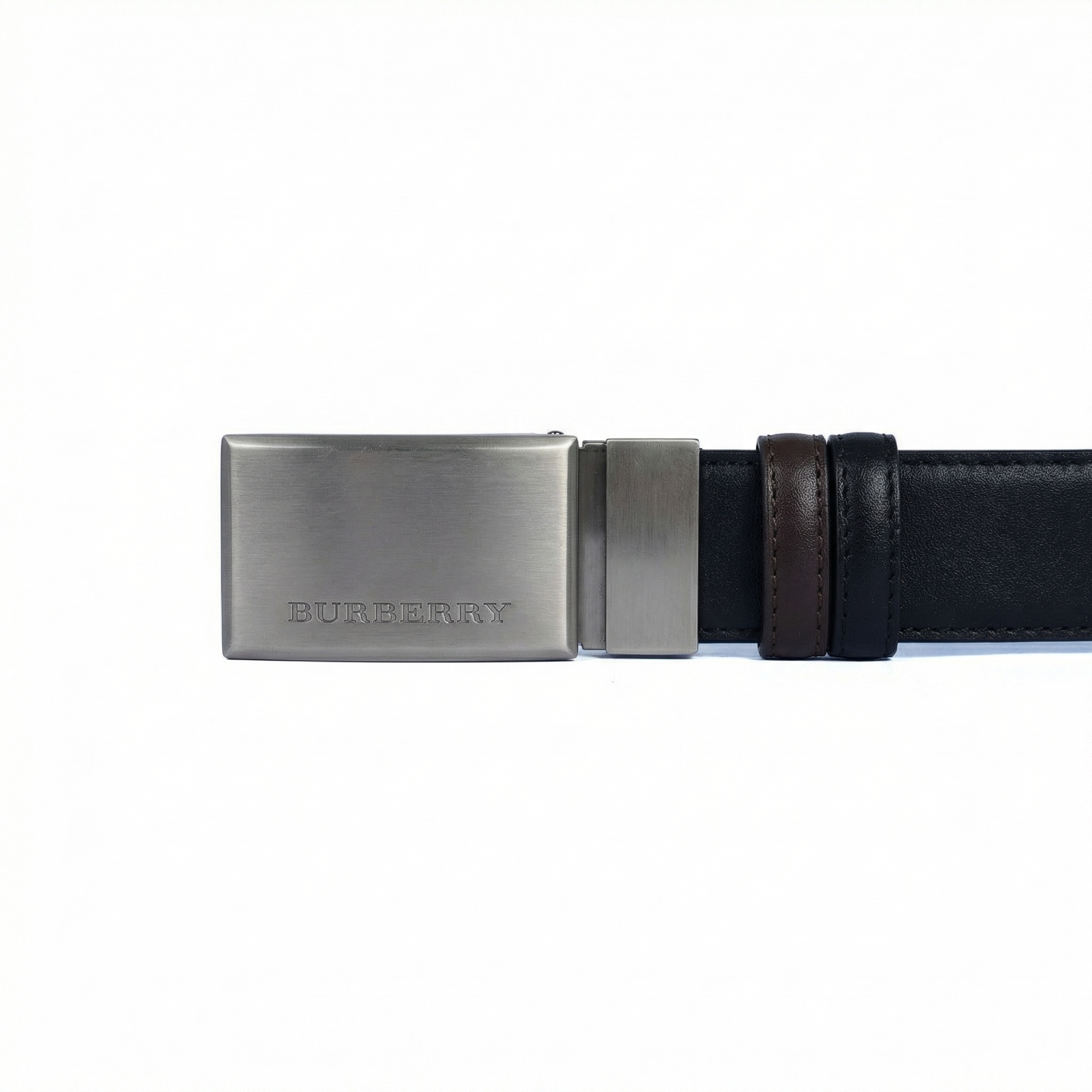 Leather Belt Burberry Double Face ( black / Brown )